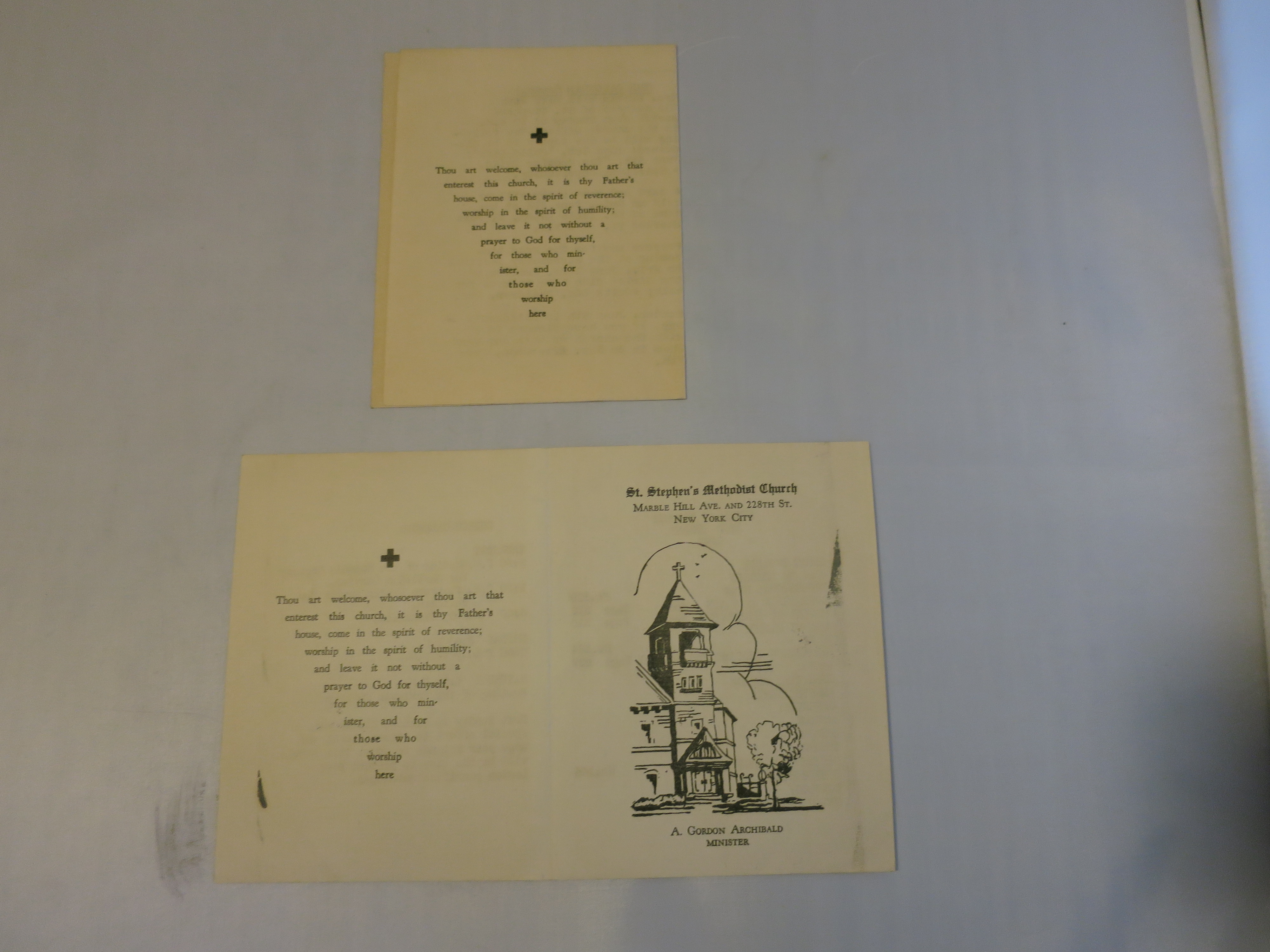 St. Stephen's Methodist Church Bulletin New York 1941
