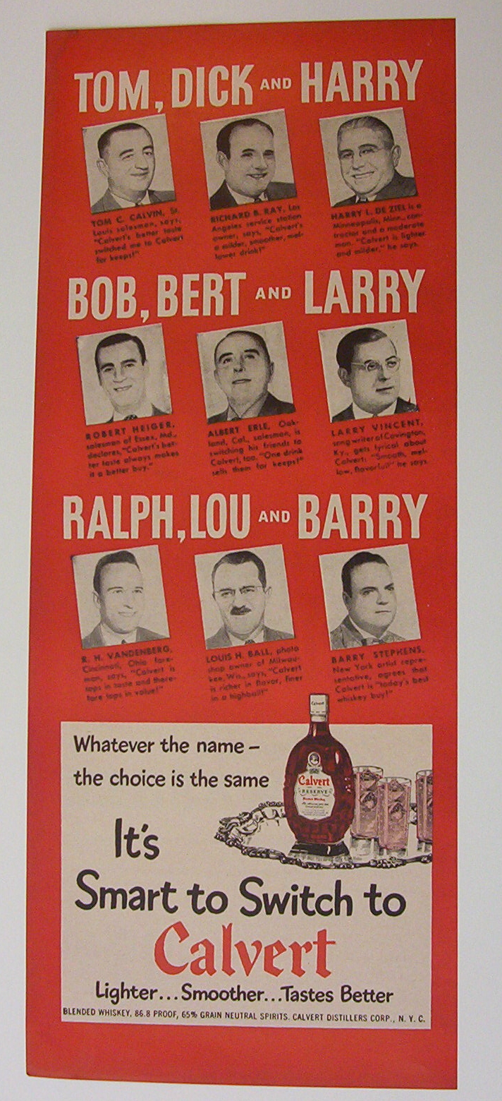 1950  Calvert  Whiskey