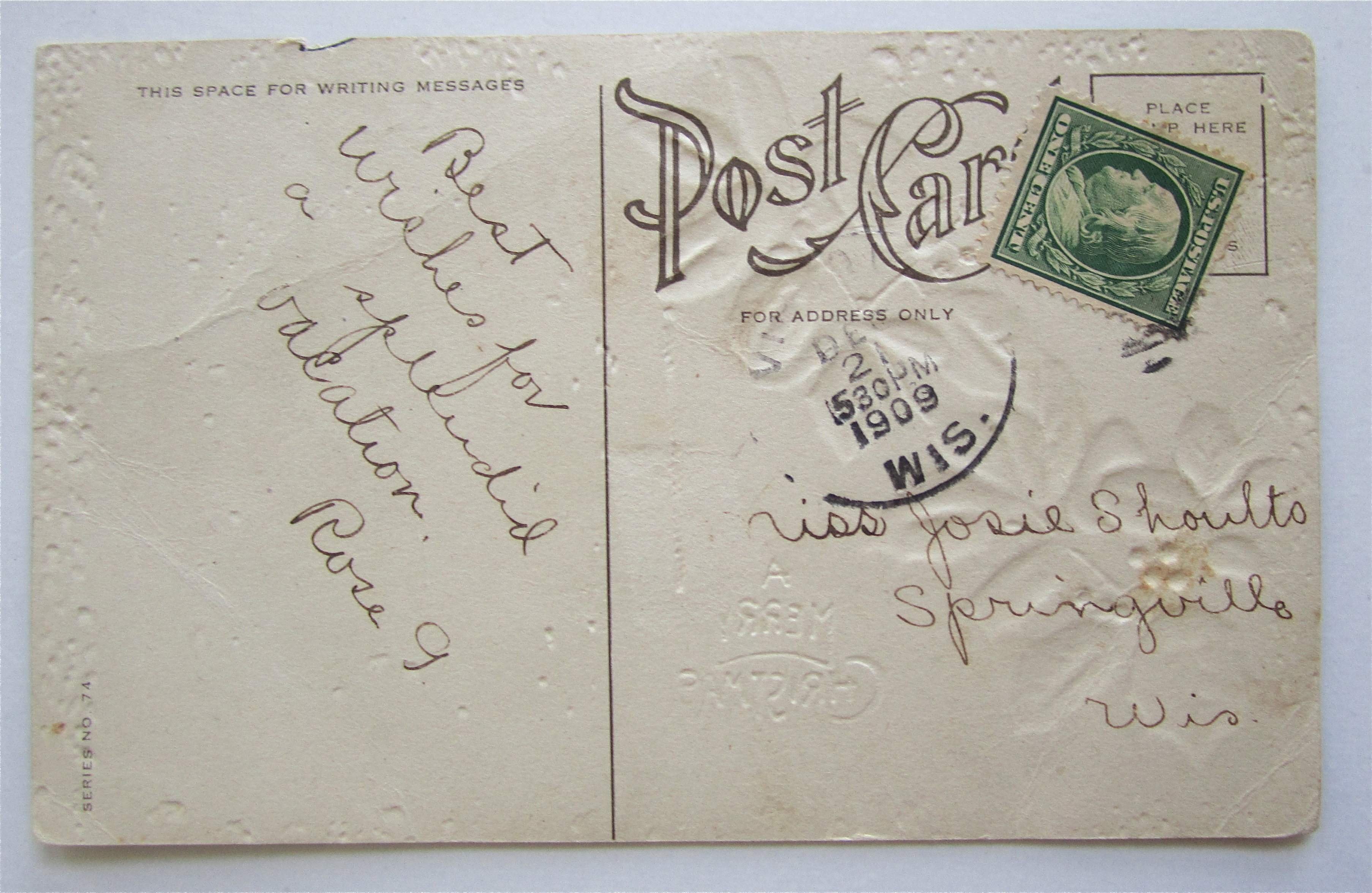 A Merry Christmas Postcard