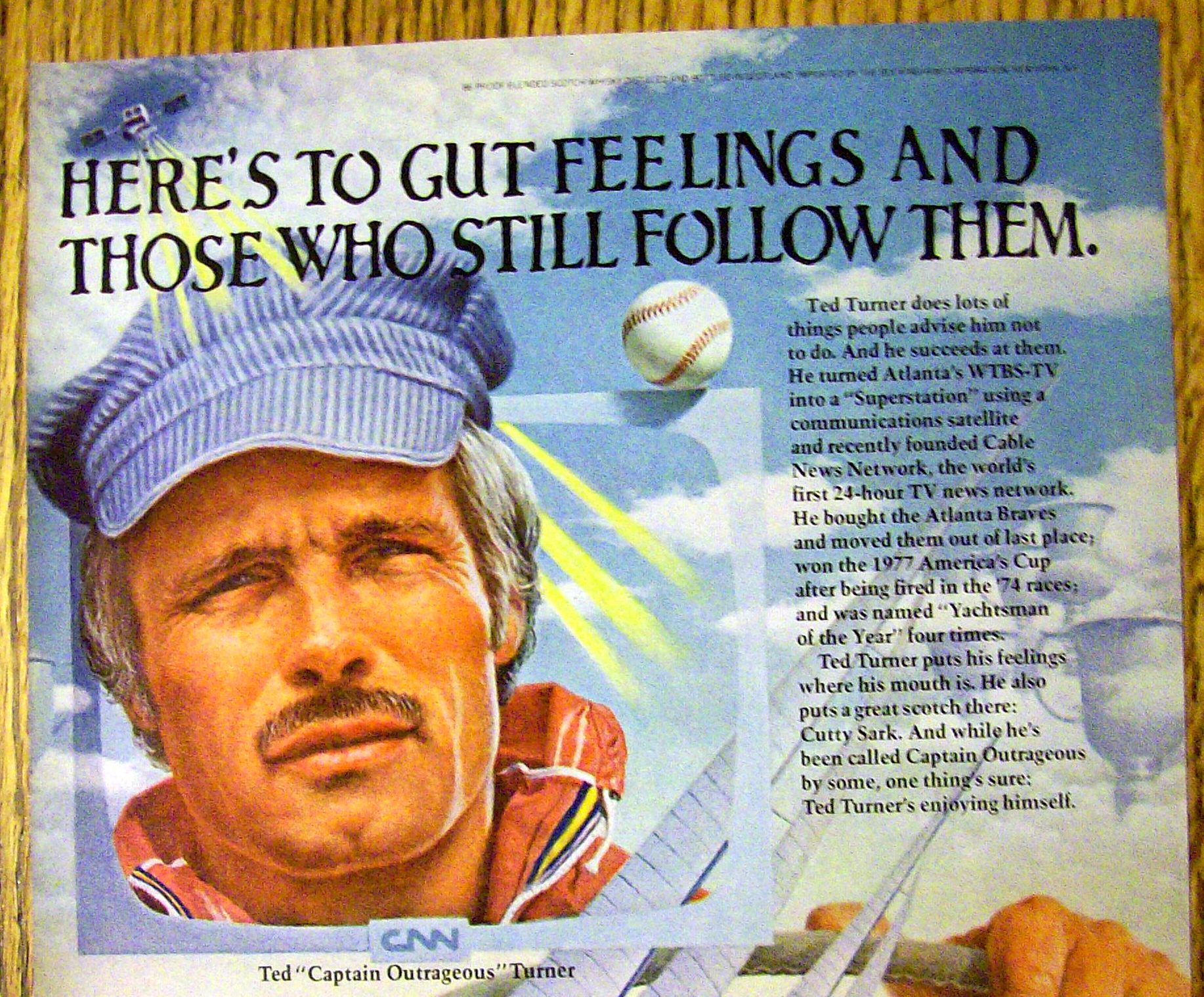1982 Cutty Sark Scotch Whiskey with Ted Turner