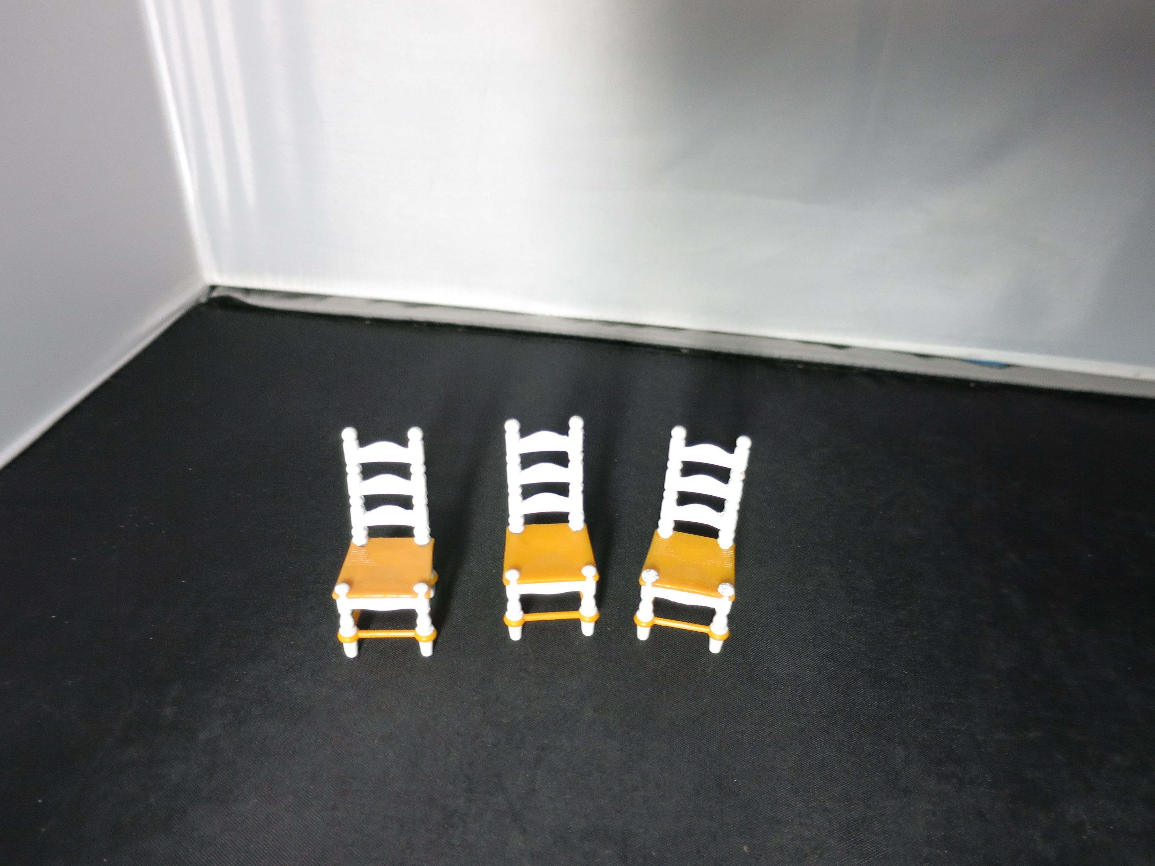 Littles Family Doll House Kitchen Chairs Set of 3