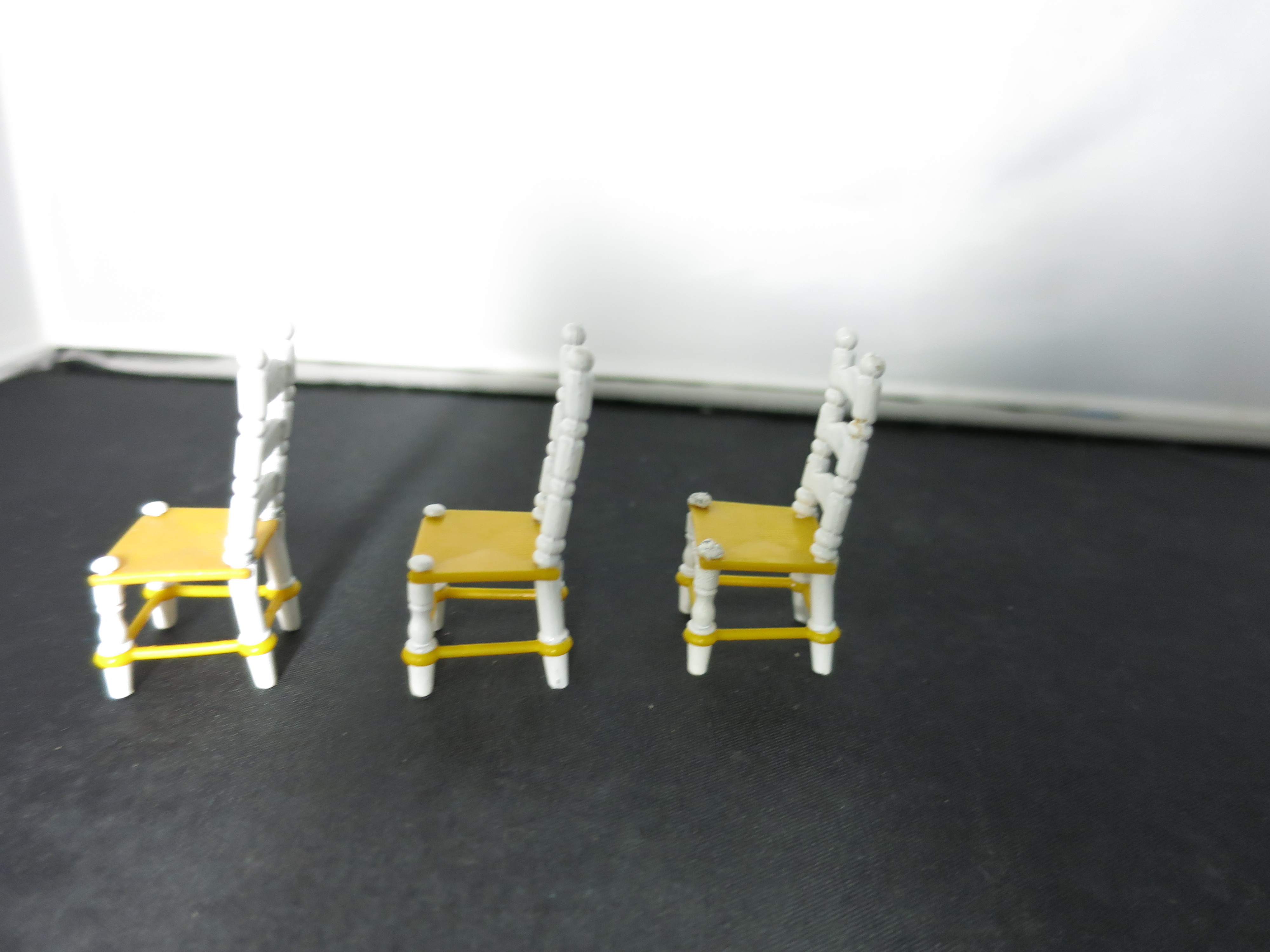 Littles Family Doll House Kitchen Chairs Set of 3