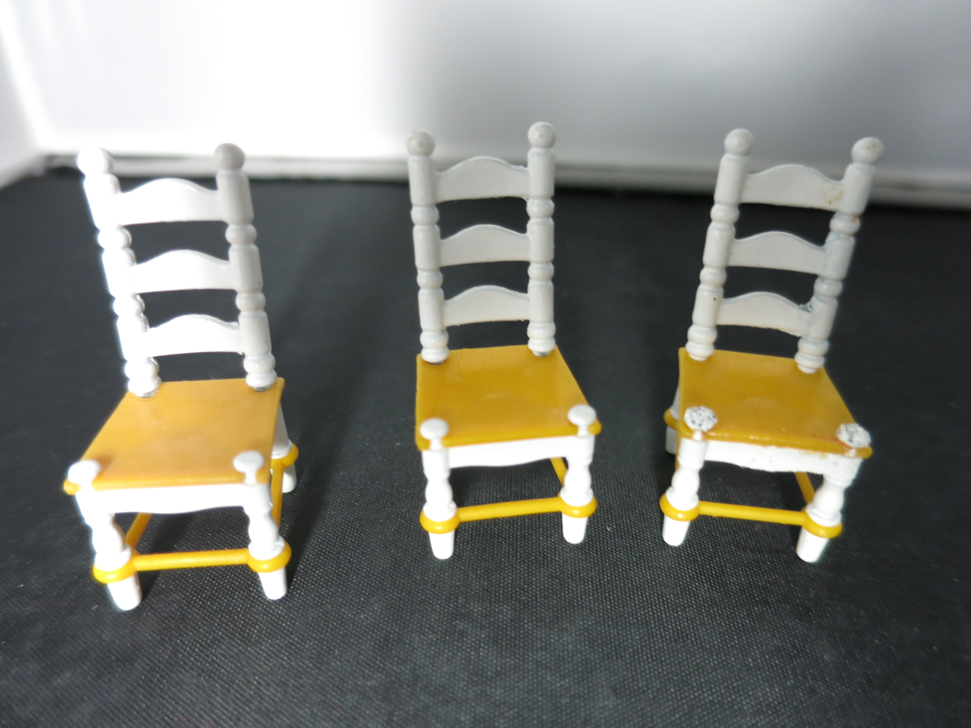 Littles Family Doll House Kitchen Chairs Set of 3