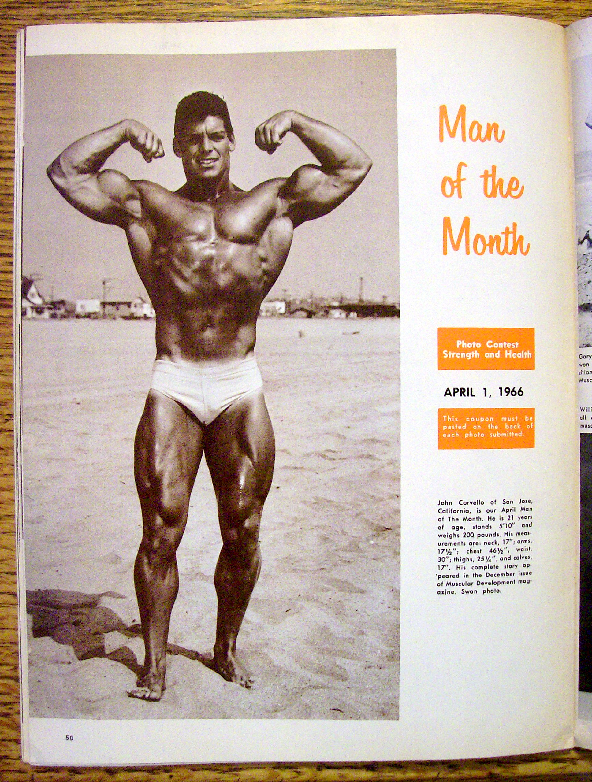 Strength & Health Magazine-April 1966-Bill Parker