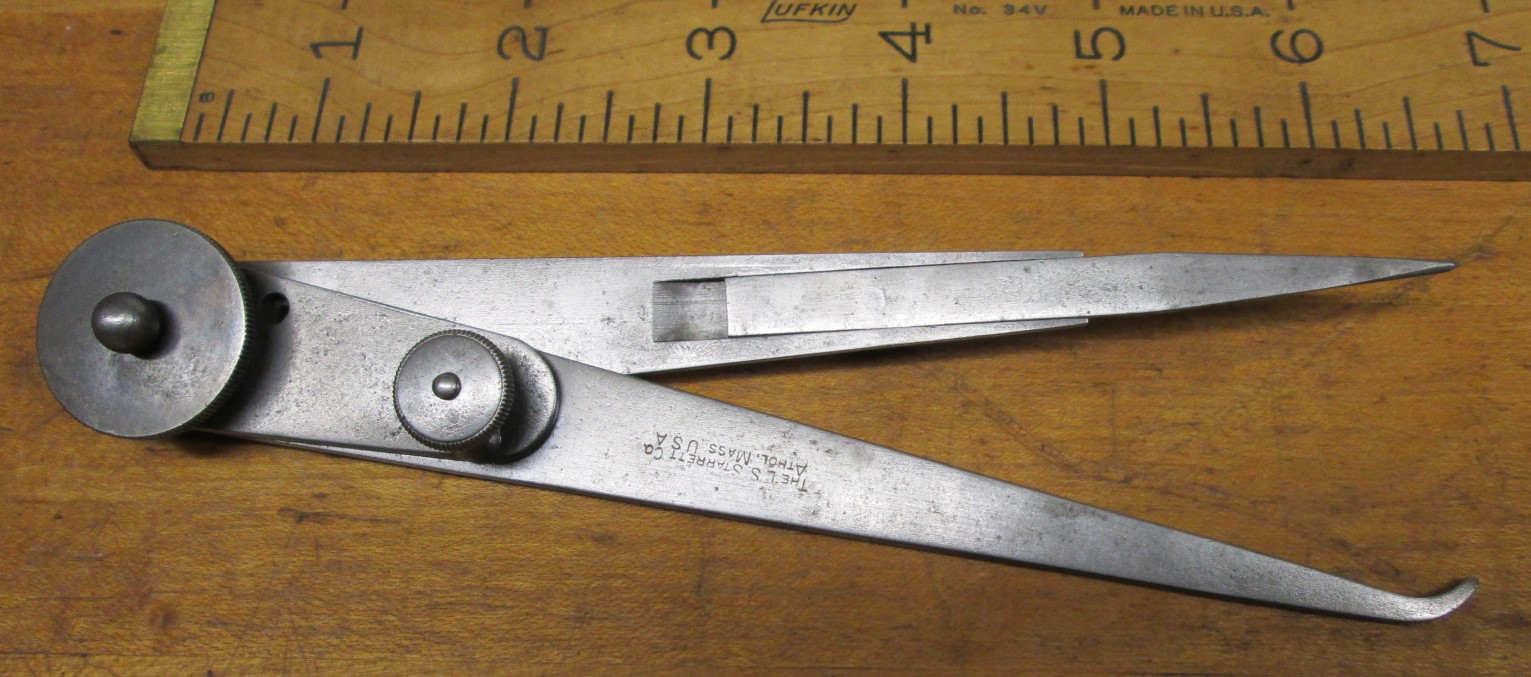 Starrett Hermaphrodite Caliper No. 42 Lock-Joint-6 inch