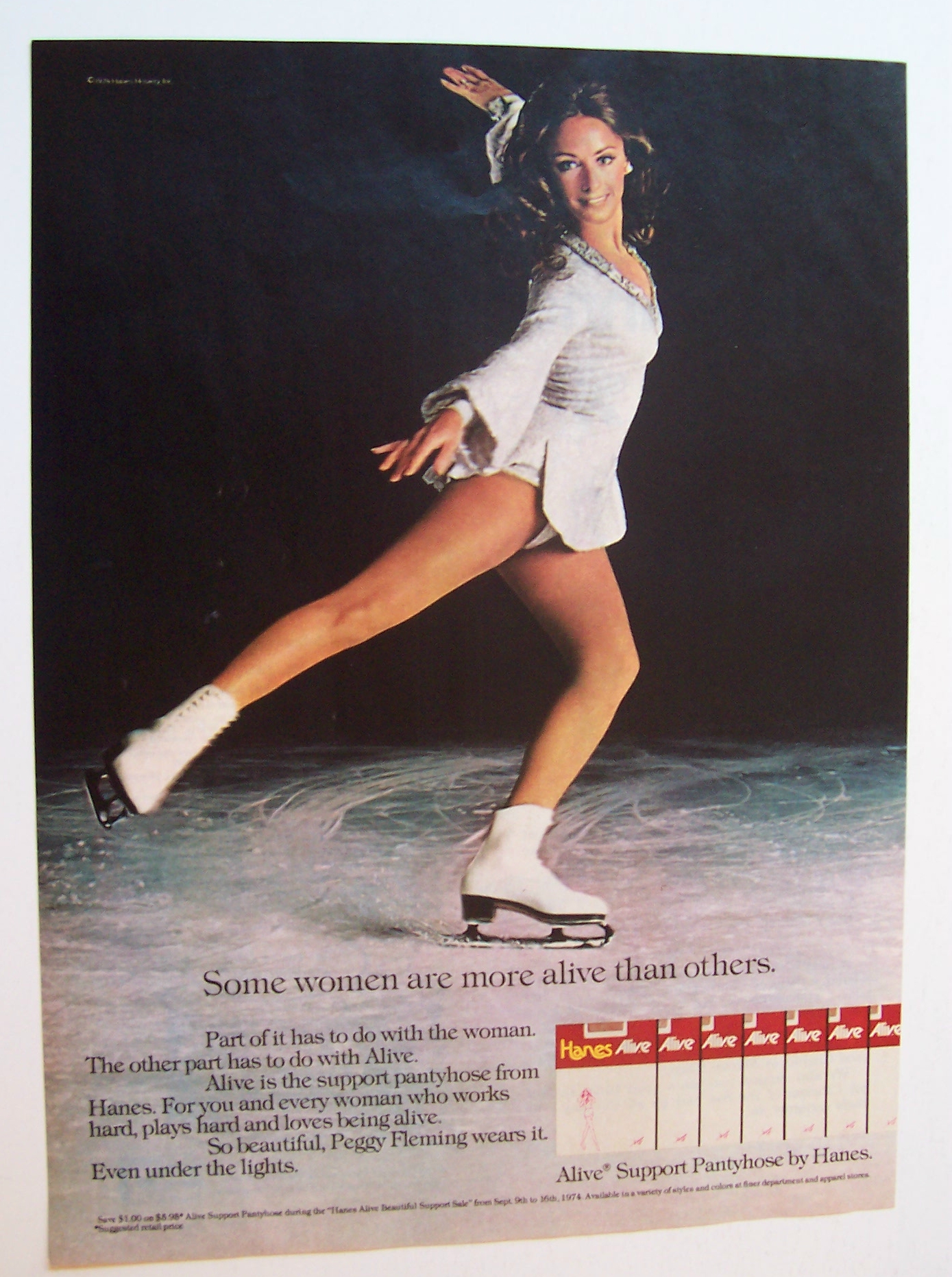 1974 Hanes Alive Pantyhose with Peggy Fleming