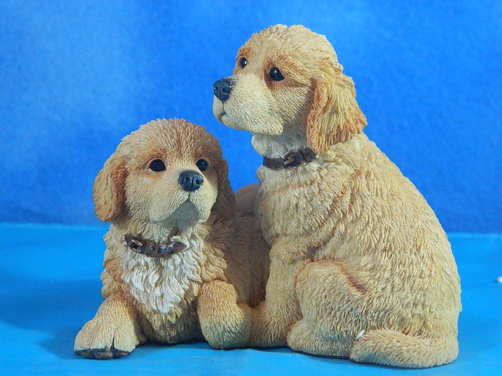 Barkers by Paw Prints Golden Retriever Puppy Pair