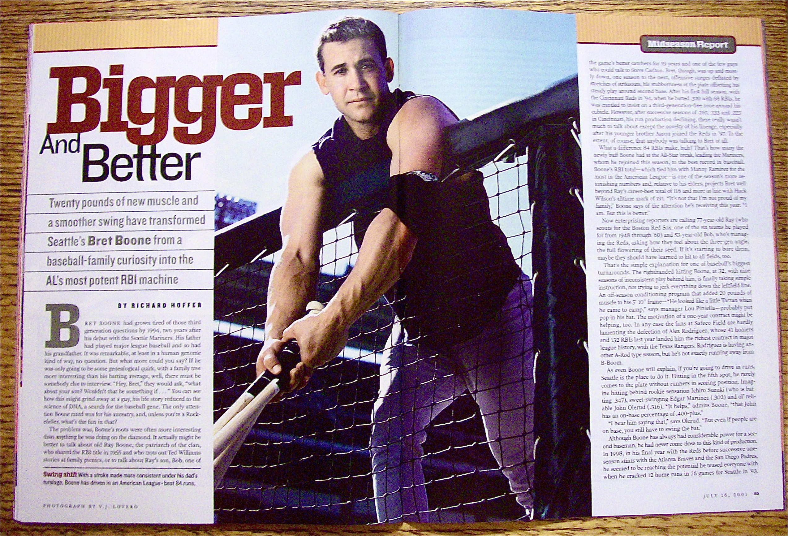 Sport Illustrated Magazine July 16, 2001 Bret Boone