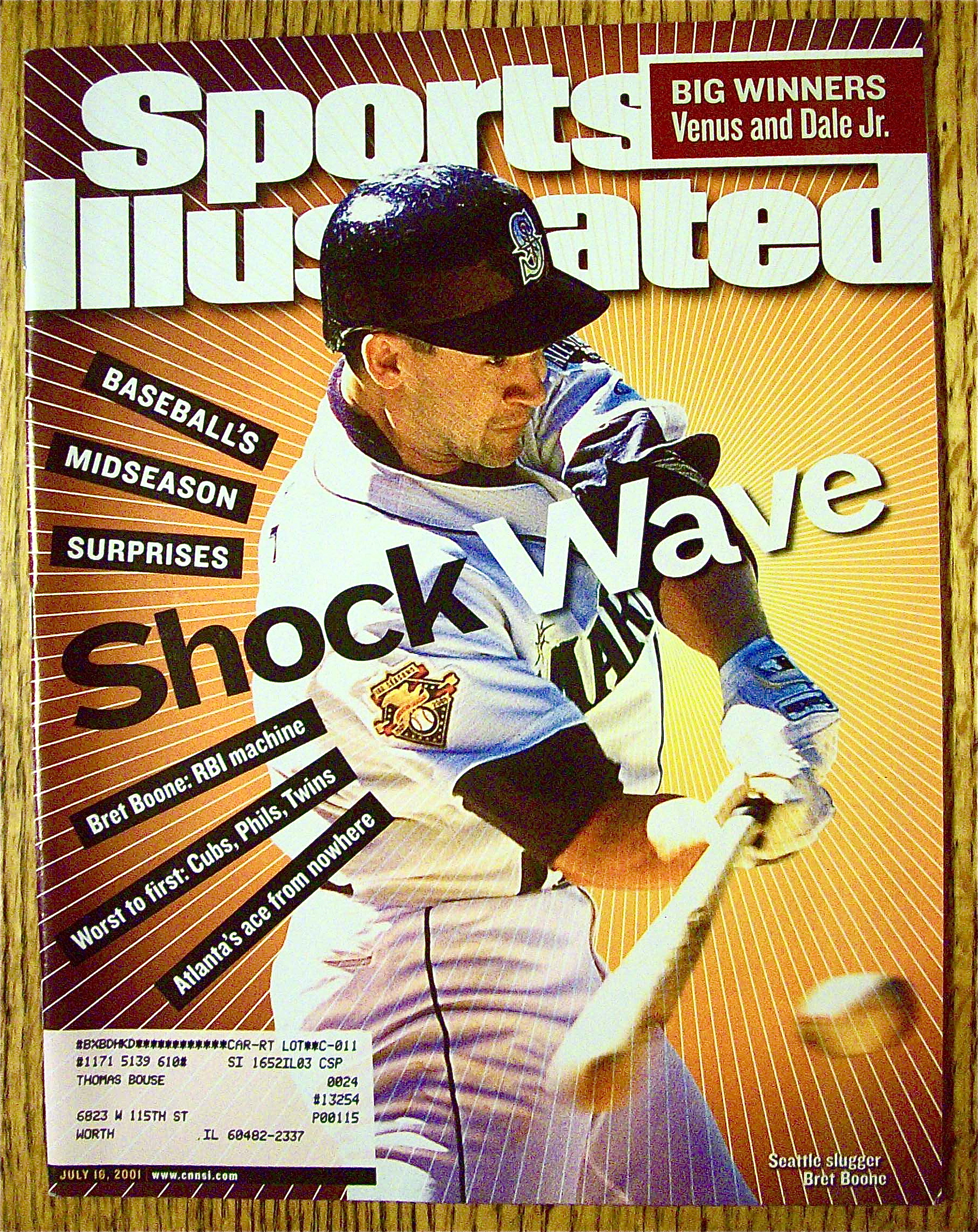 Sport Illustrated Magazine July 16, 2001 Bret Boone