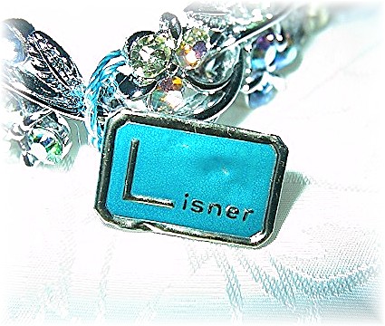 LISNER Silvertone Rhodium Crystals  Bracelet