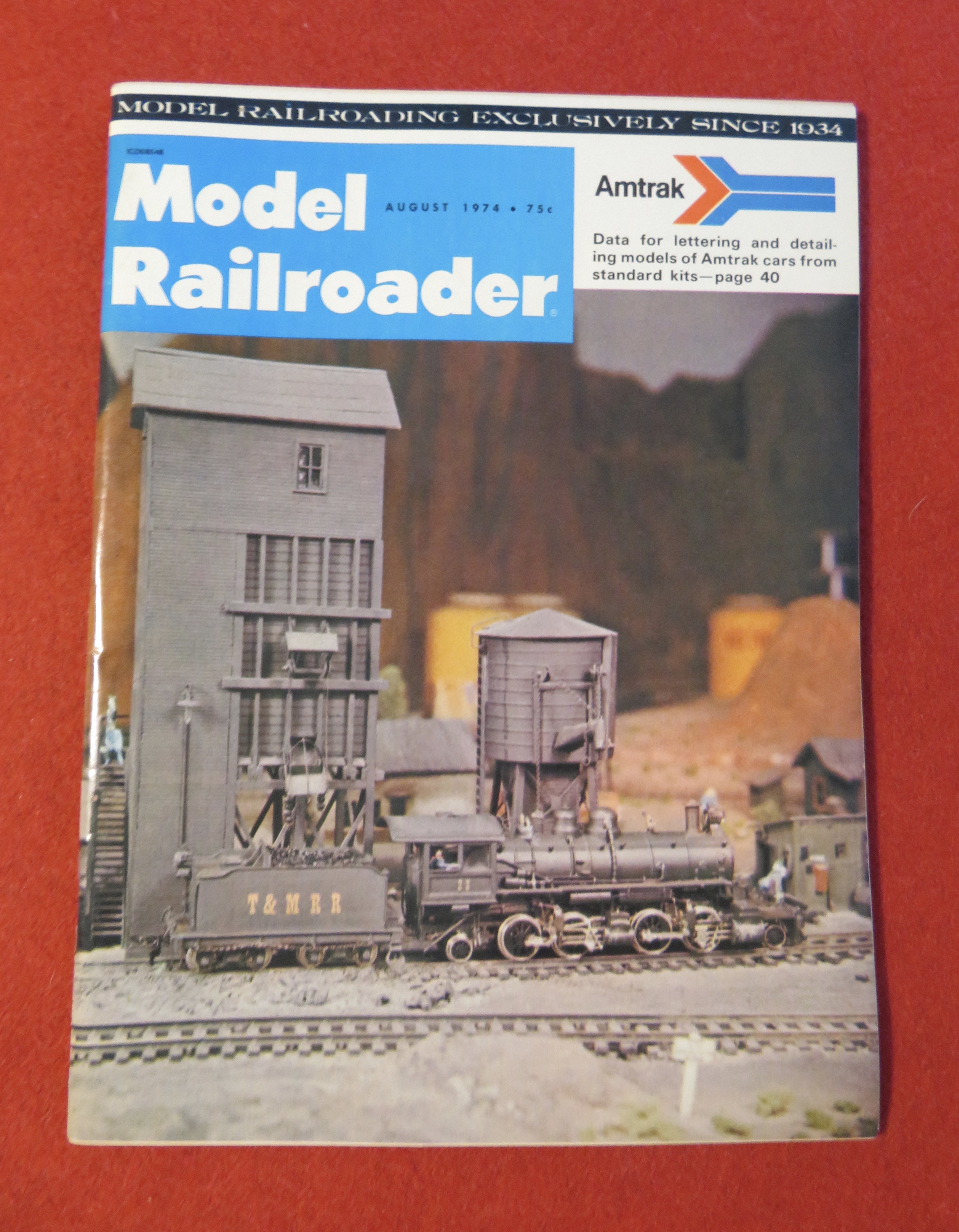 Model Railroader Magazine August 1974 Amtrak