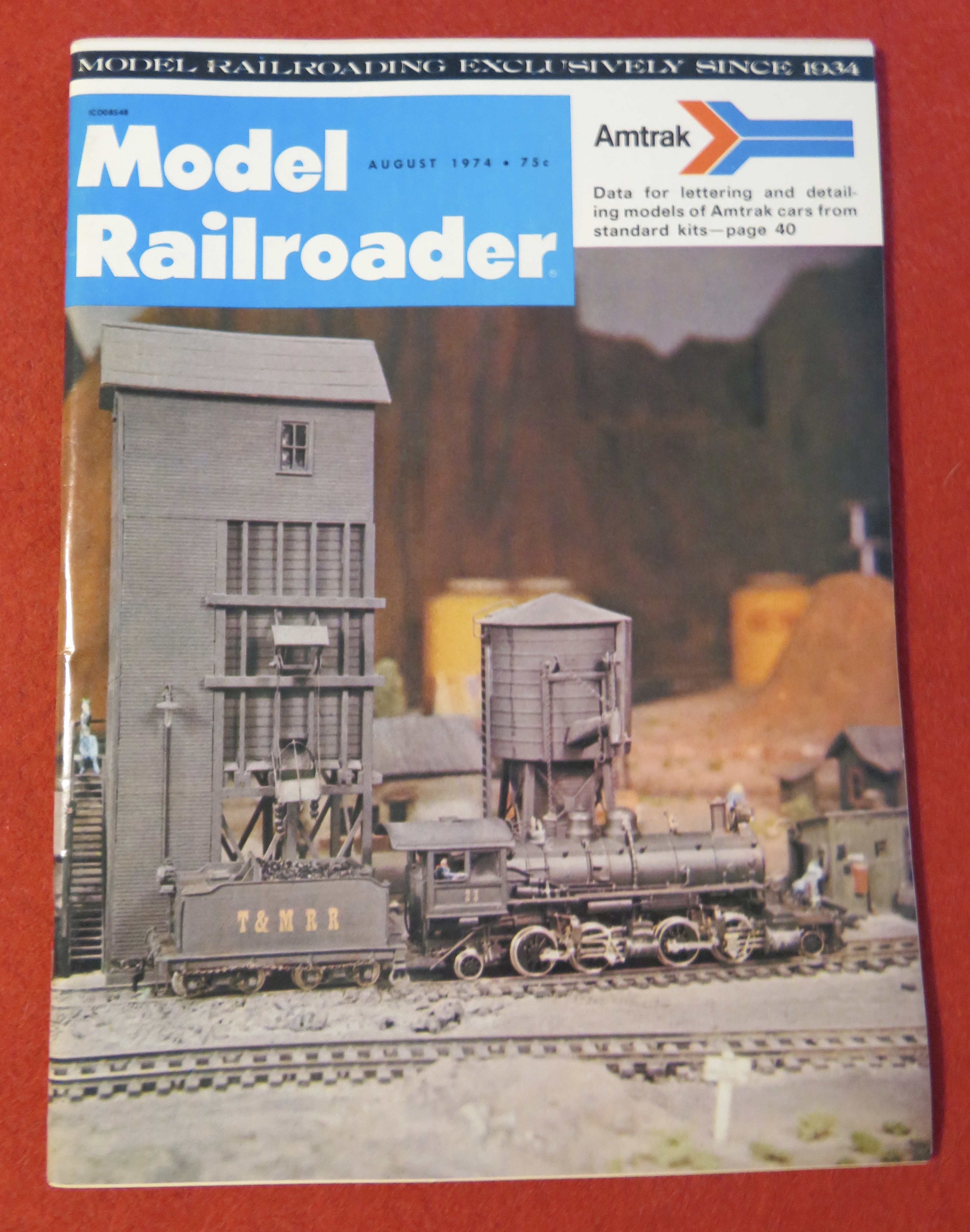 Model Railroader Magazine August 1974 Amtrak