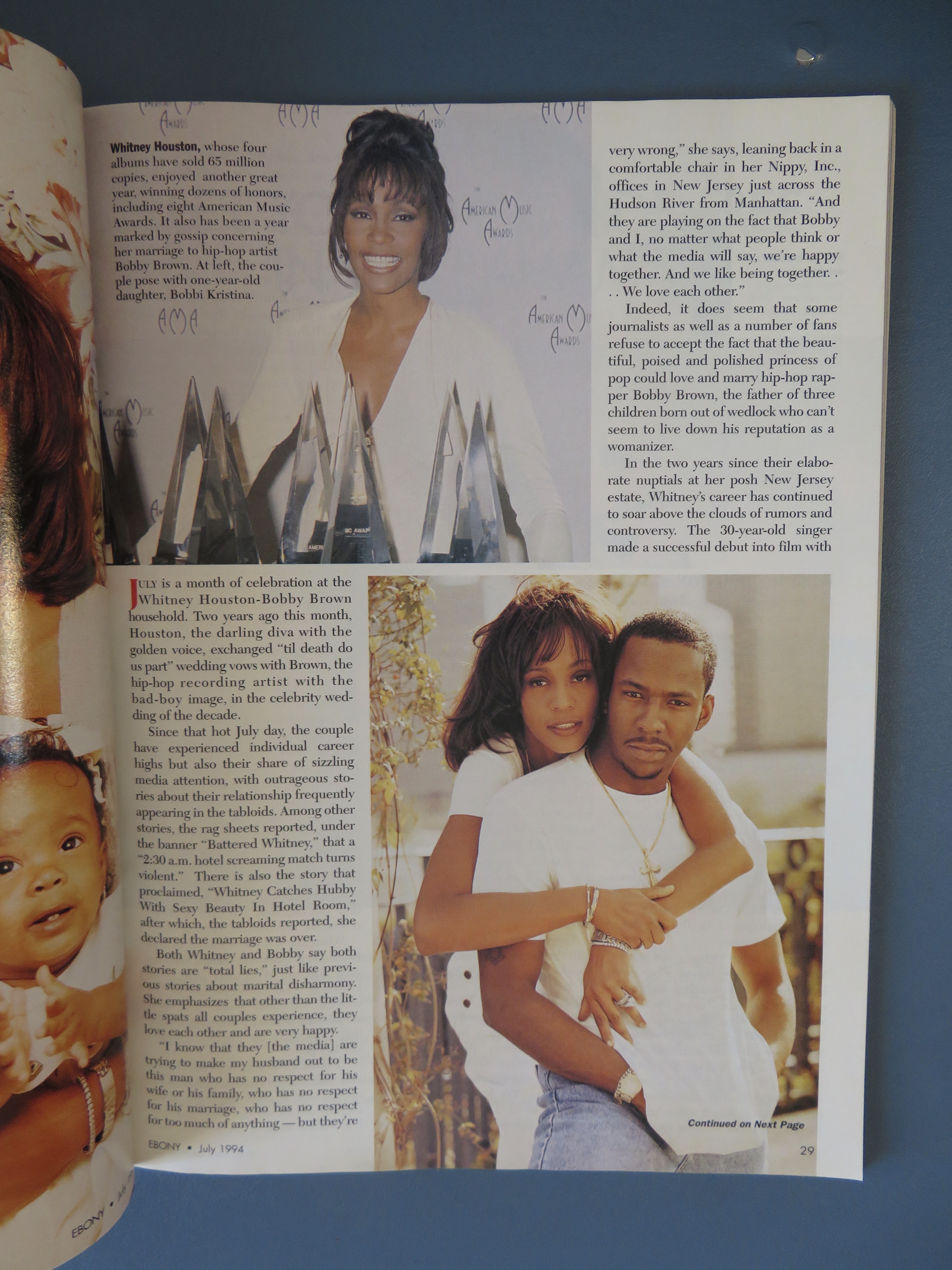 Ebony Magazine July 1994 Whitney's Wild Year