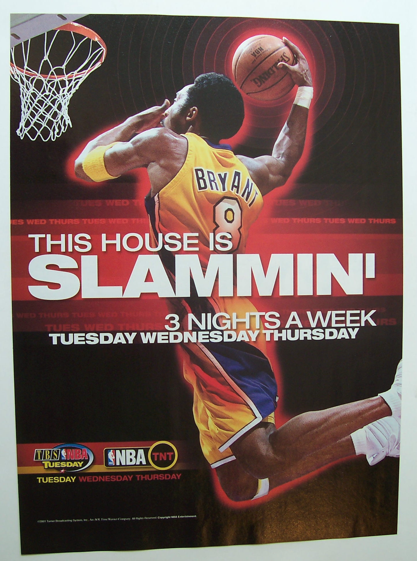 2001 NBA On TNT & TBS Tuesday NBA with Kobe Bryant