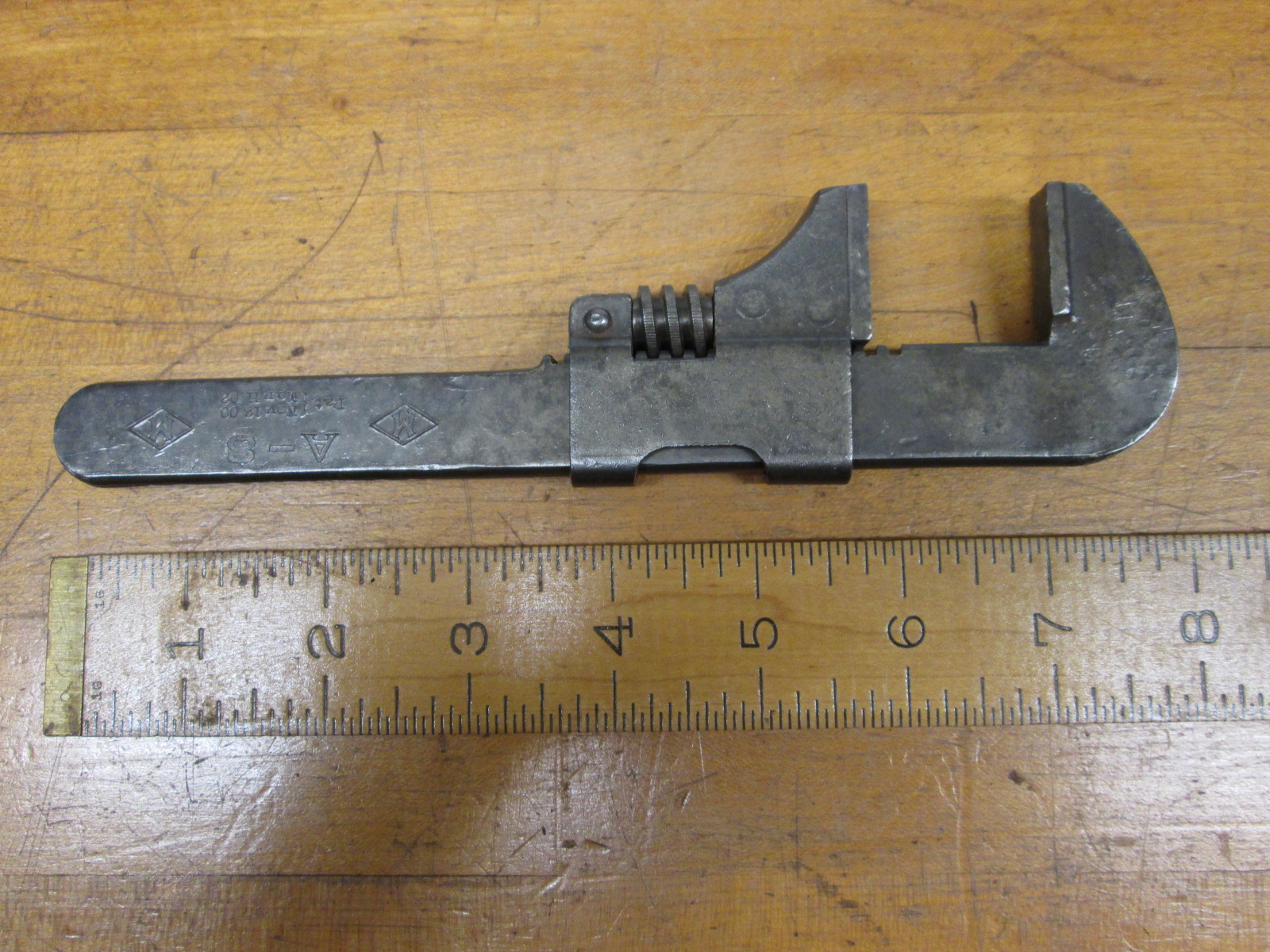 Frank Mossberg No. A-8 Adjustable Wrench 8 inch
