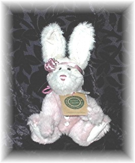 10 Inch Pink & White BOYDS Collectible Rabbit