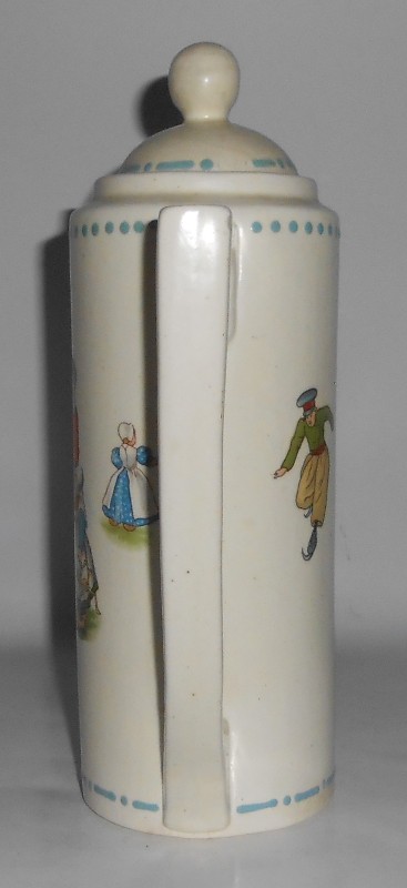 Early Roseville Art Pottery Dutch Cream Ware Deco Coffeepot