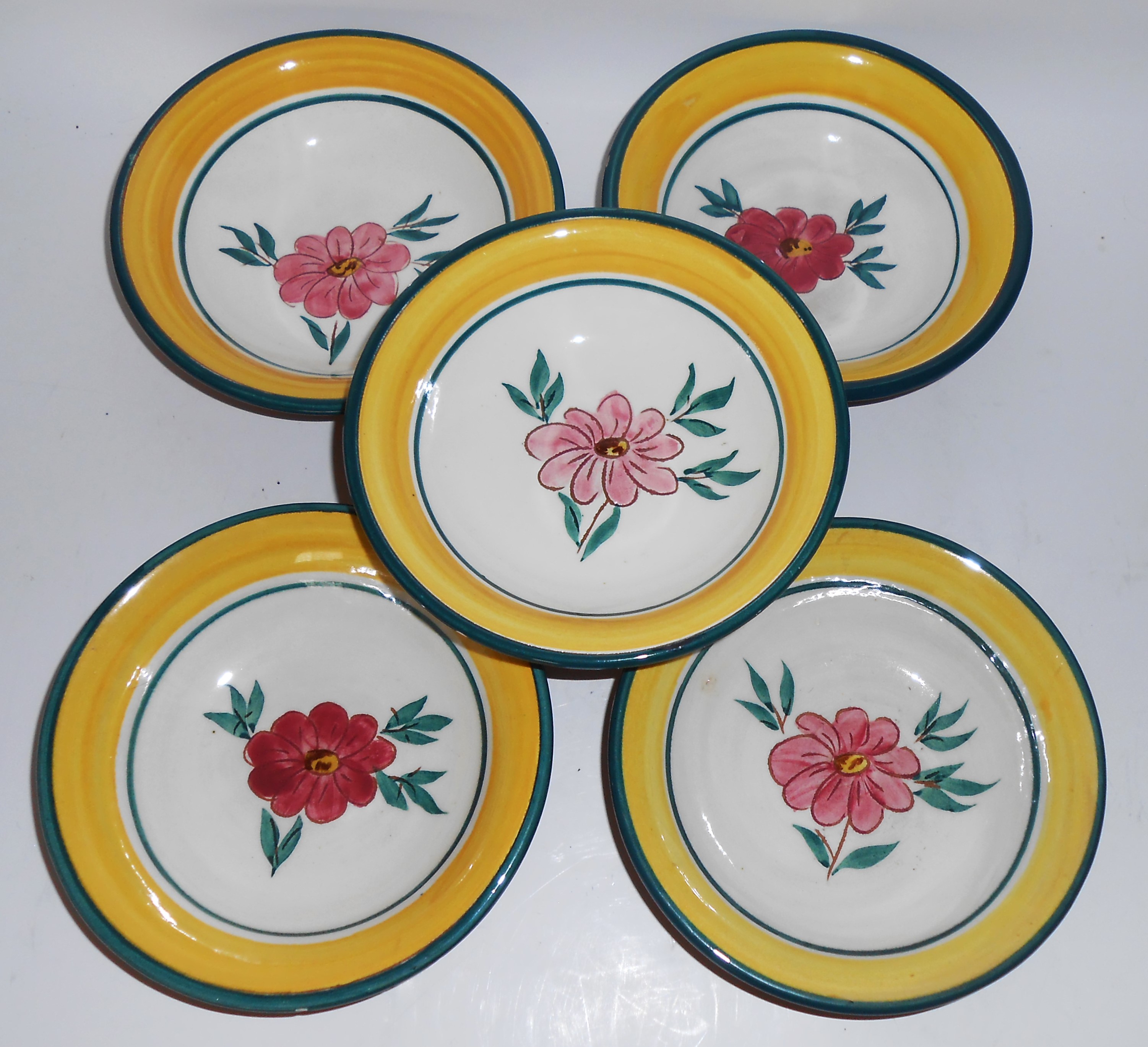 Stangl Pottery Terra Rose Flora Set/5 Fruit Bowls