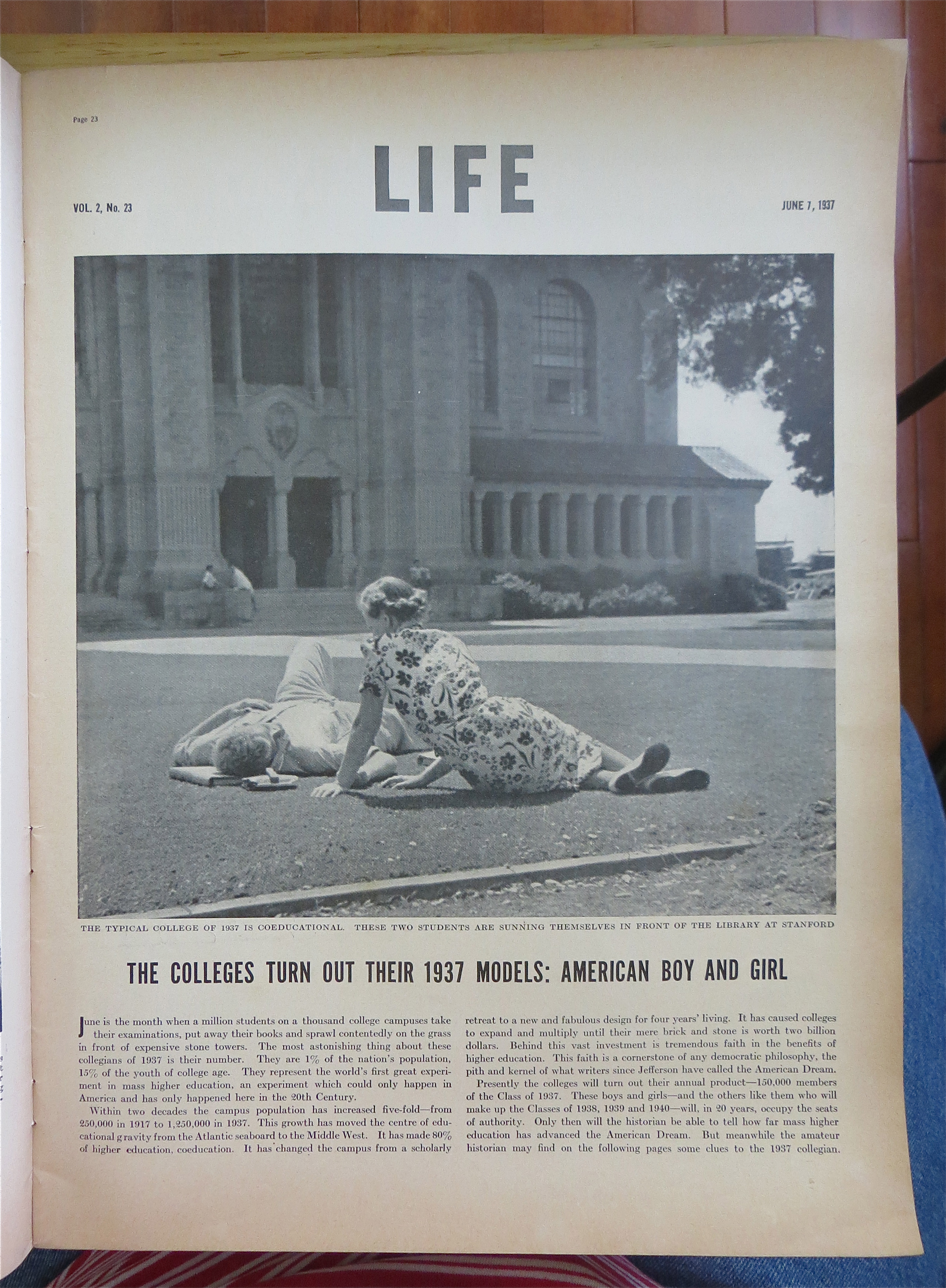 Life Magazine-June 7, 1937-The Class Of 1937