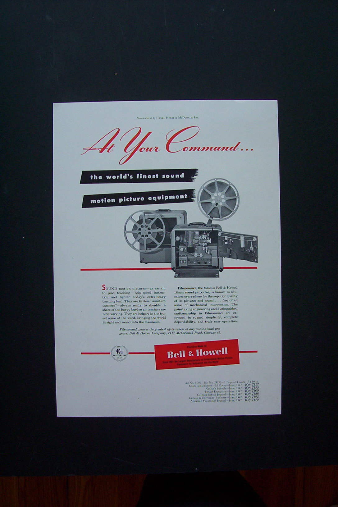 1947 Bell & Howell with Filmosound