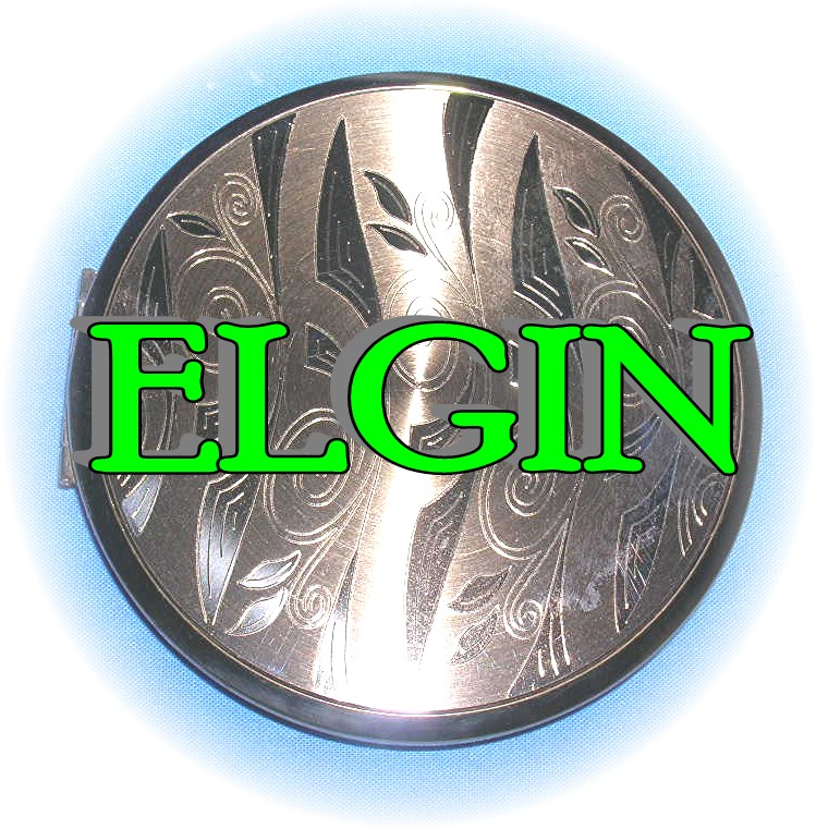 COMPACT Goldtone ELGIN American powder