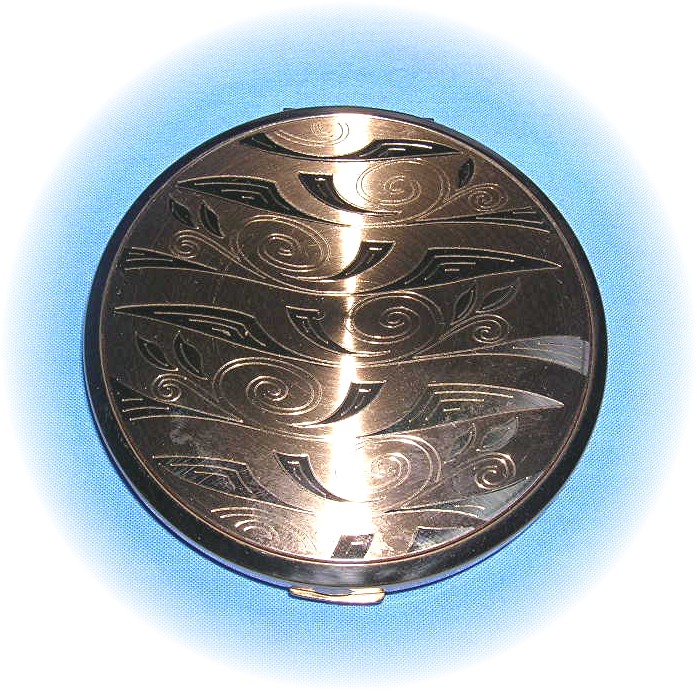 COMPACT Goldtone ELGIN American powder