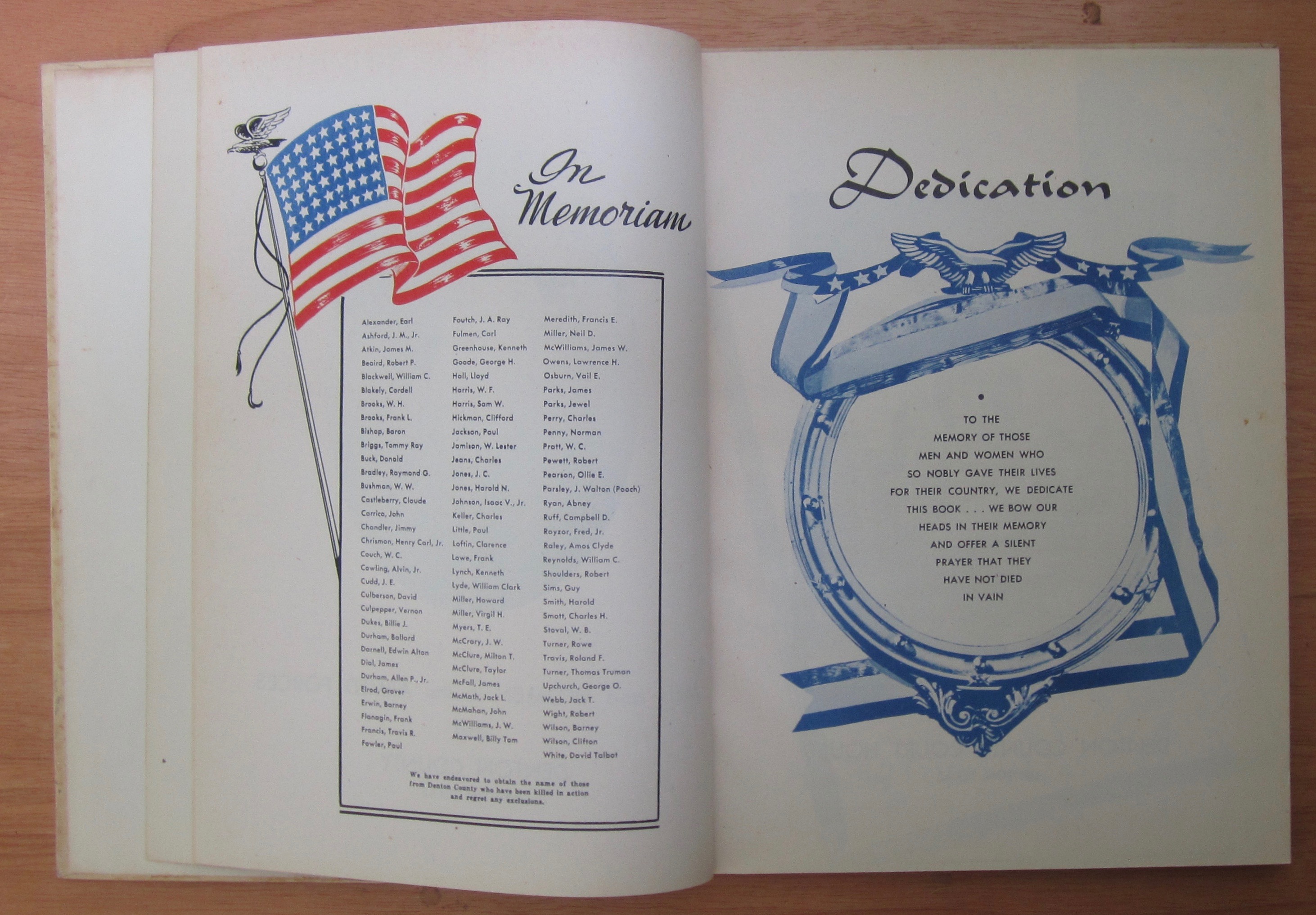 Denton County Armed Forces Book World War II 1945