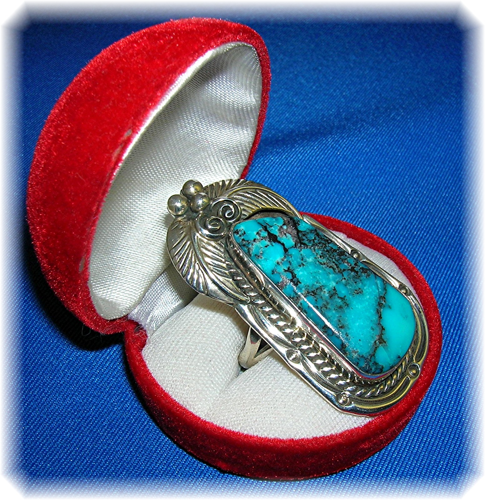 Navajo KingmanTurquoise Sterling Silver Ring