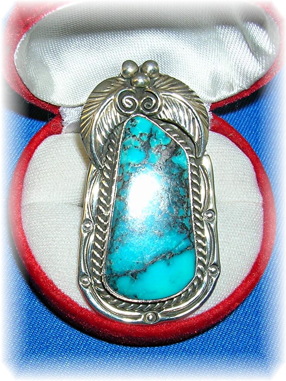 Navajo KingmanTurquoise Sterling Silver Ring