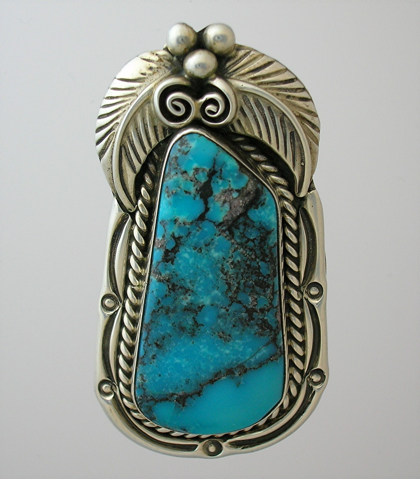 Navajo KingmanTurquoise Sterling Silver Ring