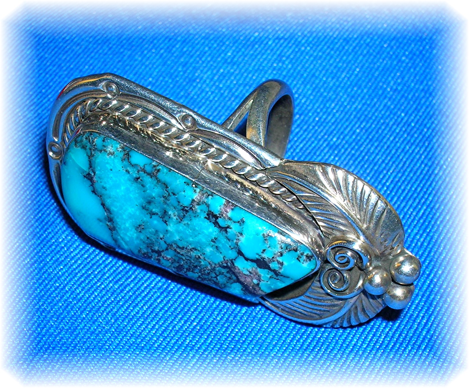 Navajo KingmanTurquoise Sterling Silver Ring