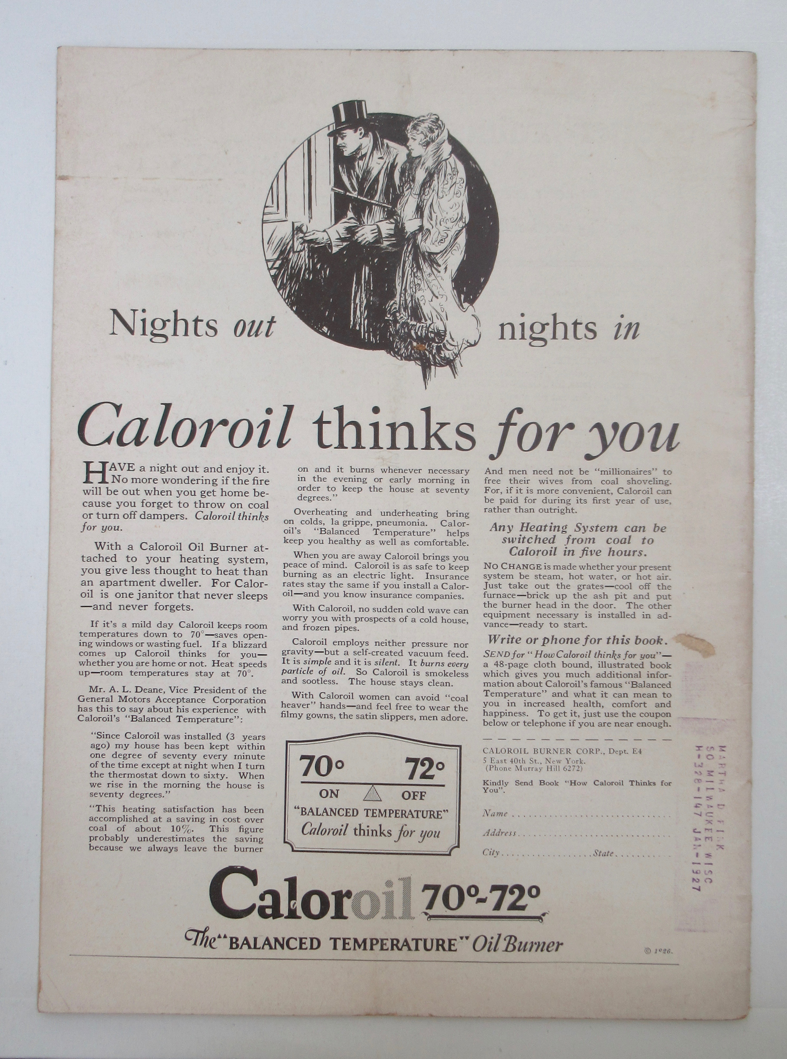 Time Magazine November 1, 1926 Giulio Gatti Casazza