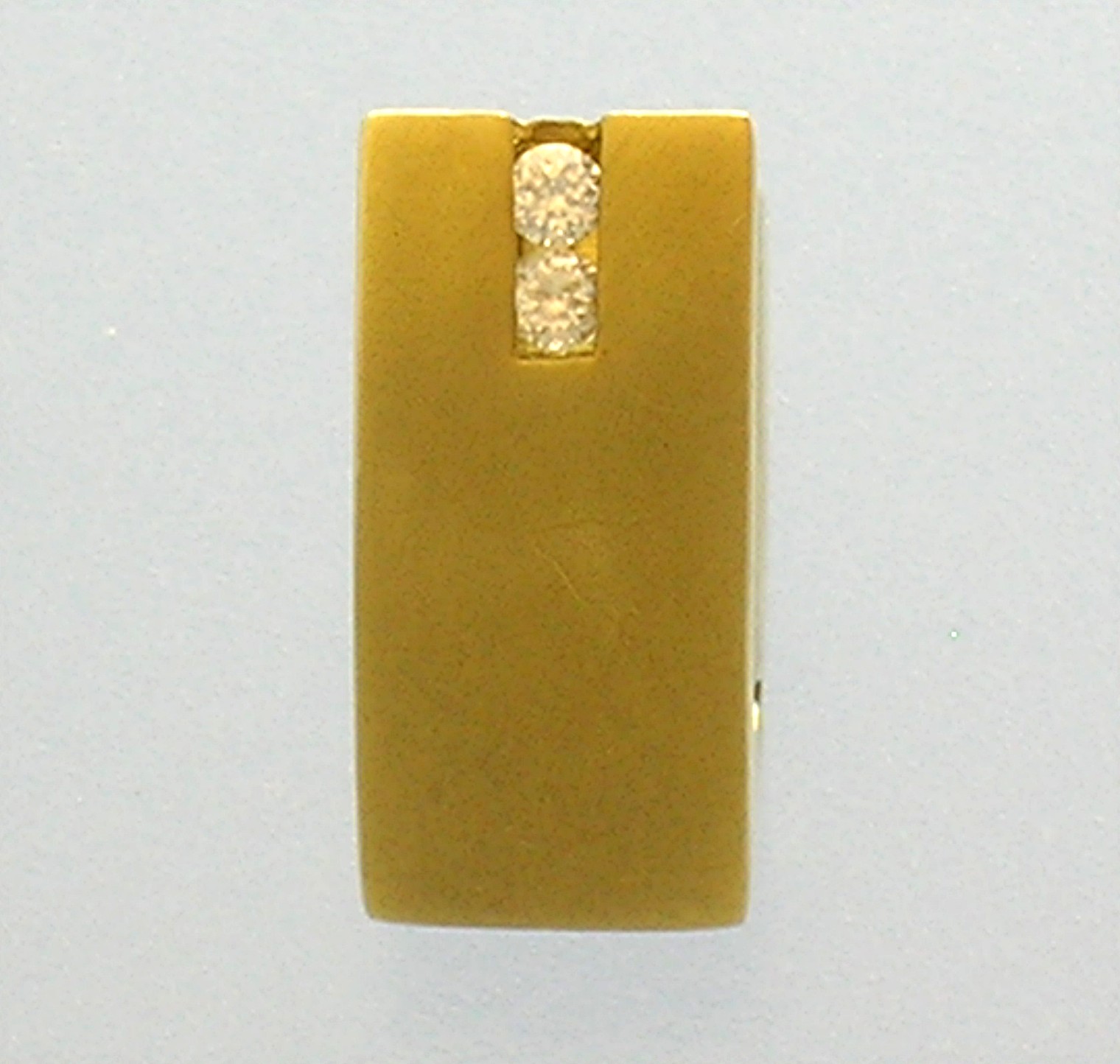 Earrings Diamond and 15kt Gold Signed HB Huggie