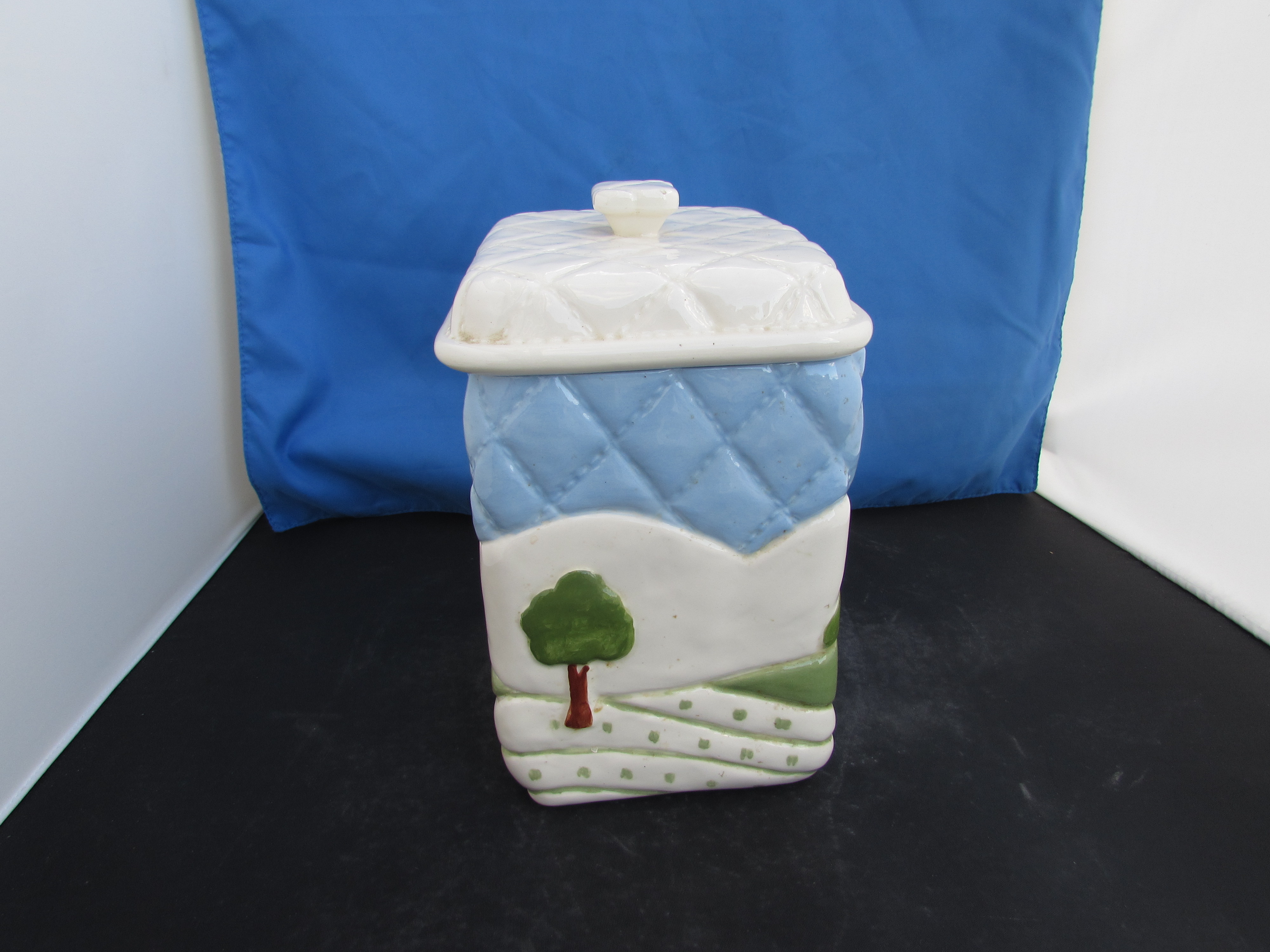 Barn Duck Ceramic Cookie jar marked love you Mom Rare
