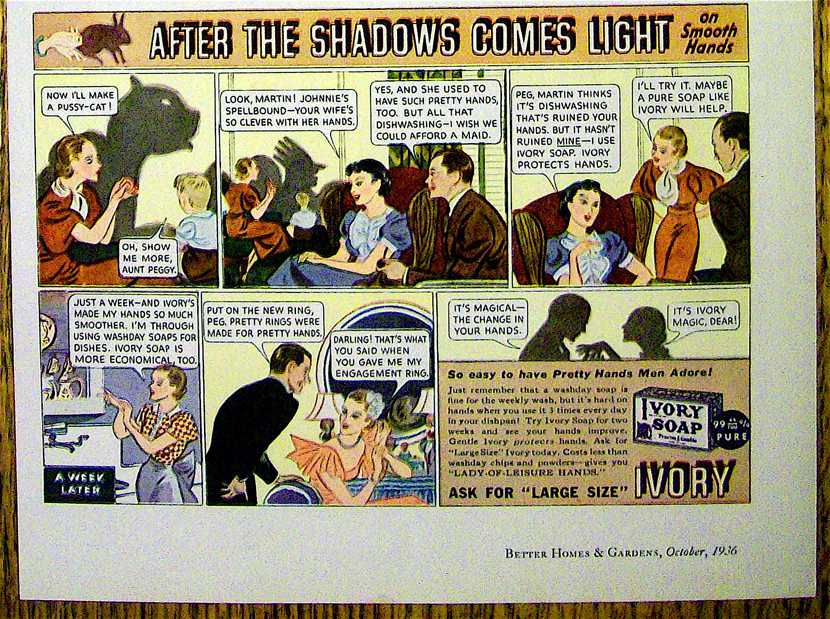 1936 Ivory Flakes & Soap with Two Cartoons