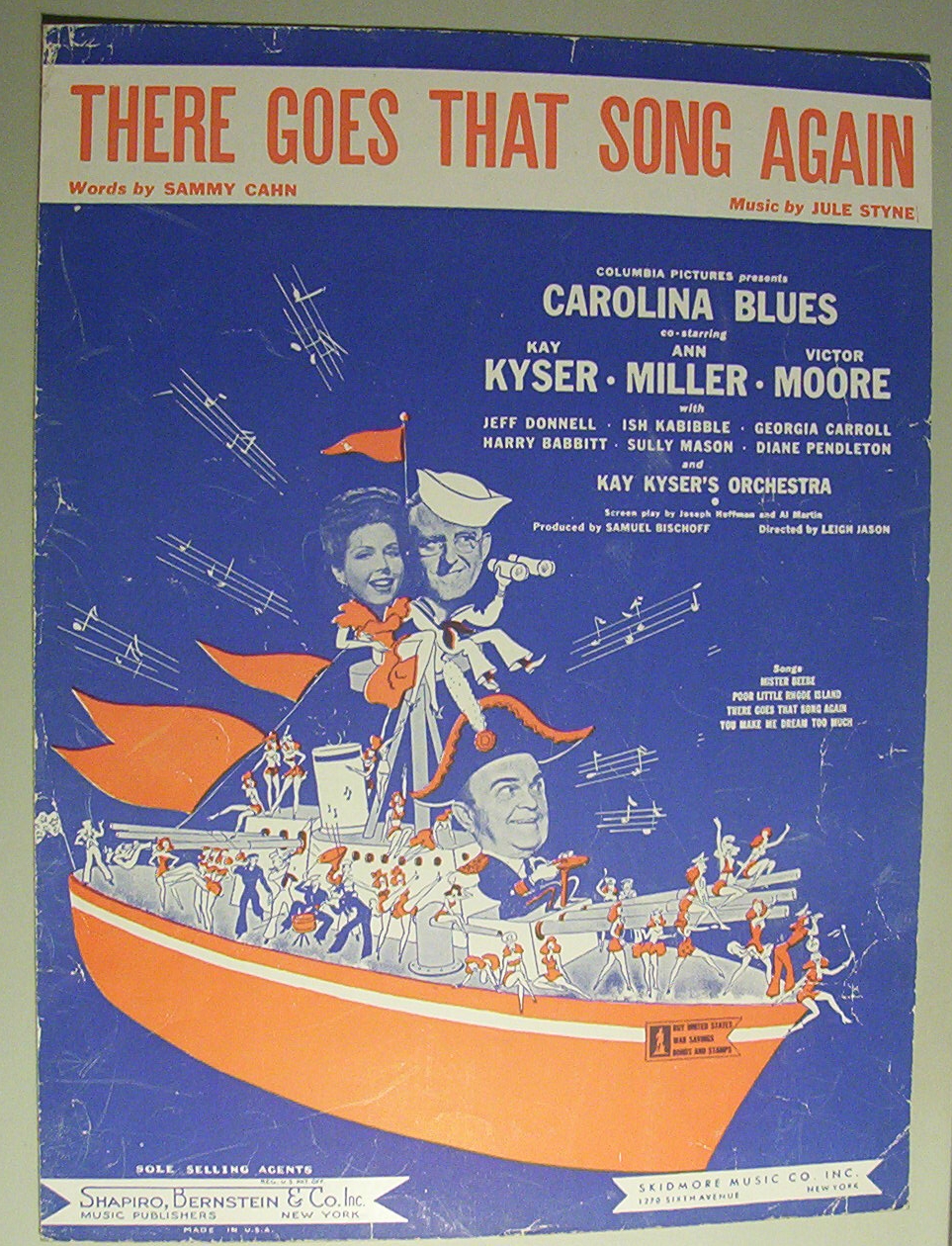 Sheet Music For 1944 There Goes That Song Again