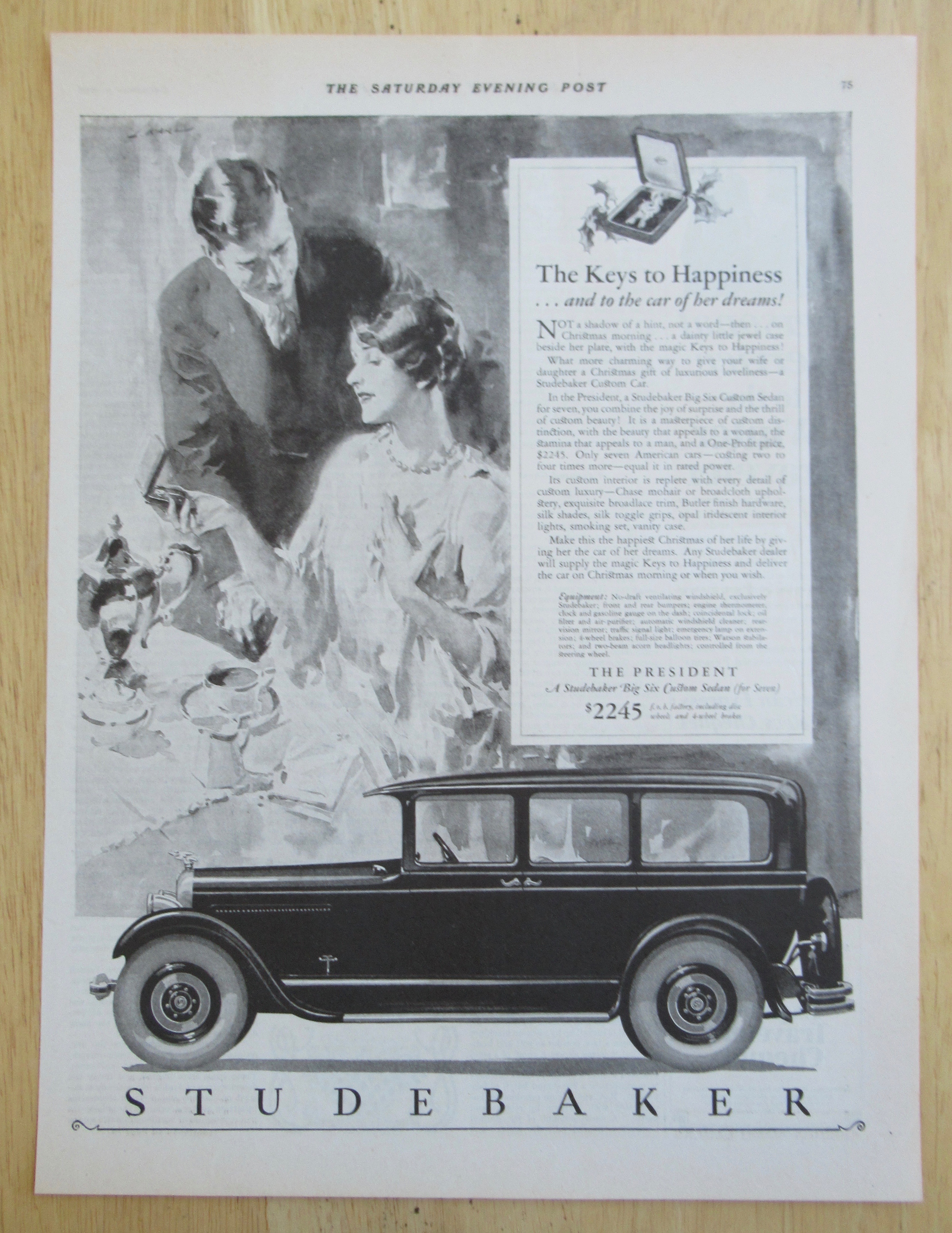 1926 Studebaker with The President