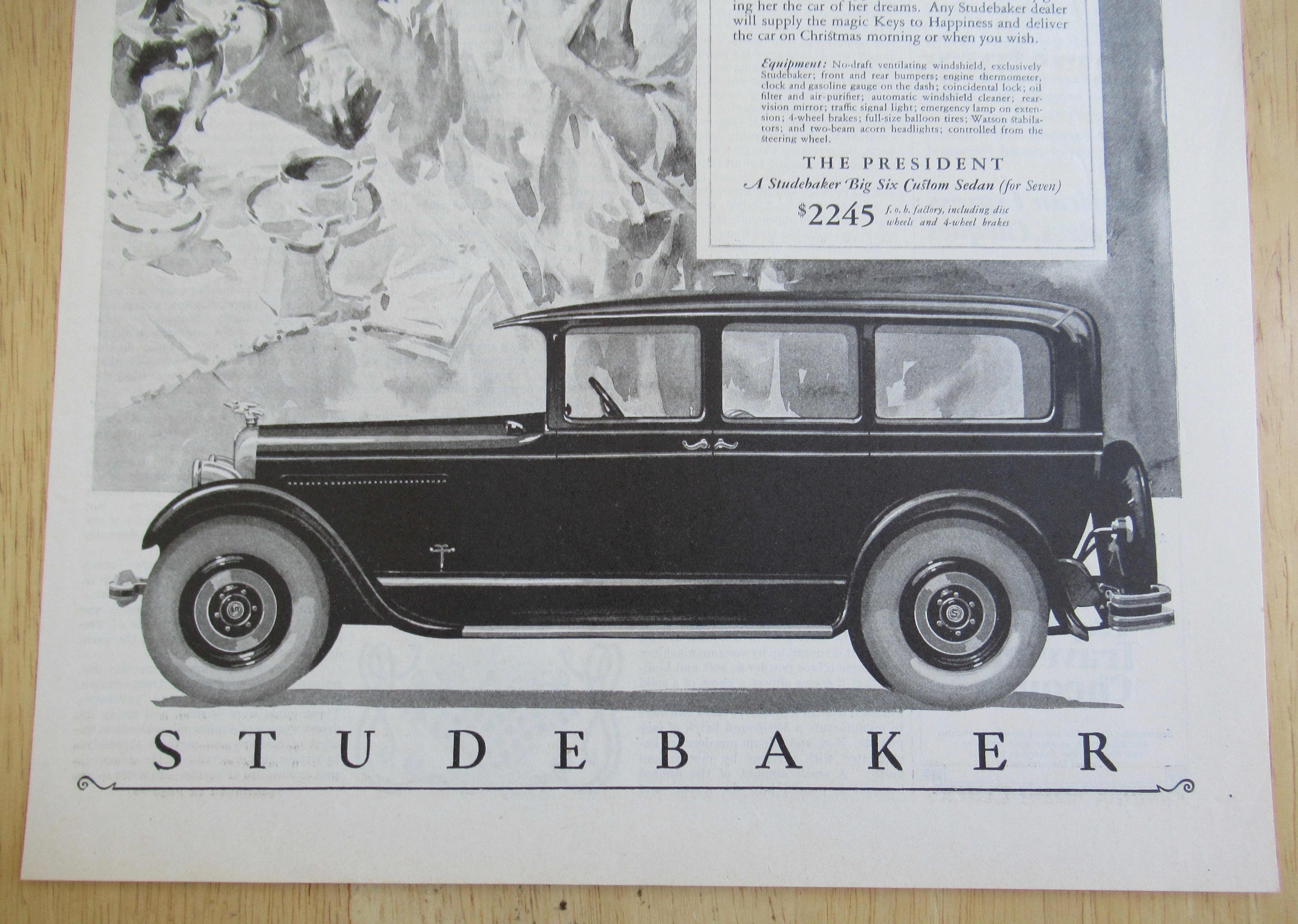 1926 Studebaker with The President