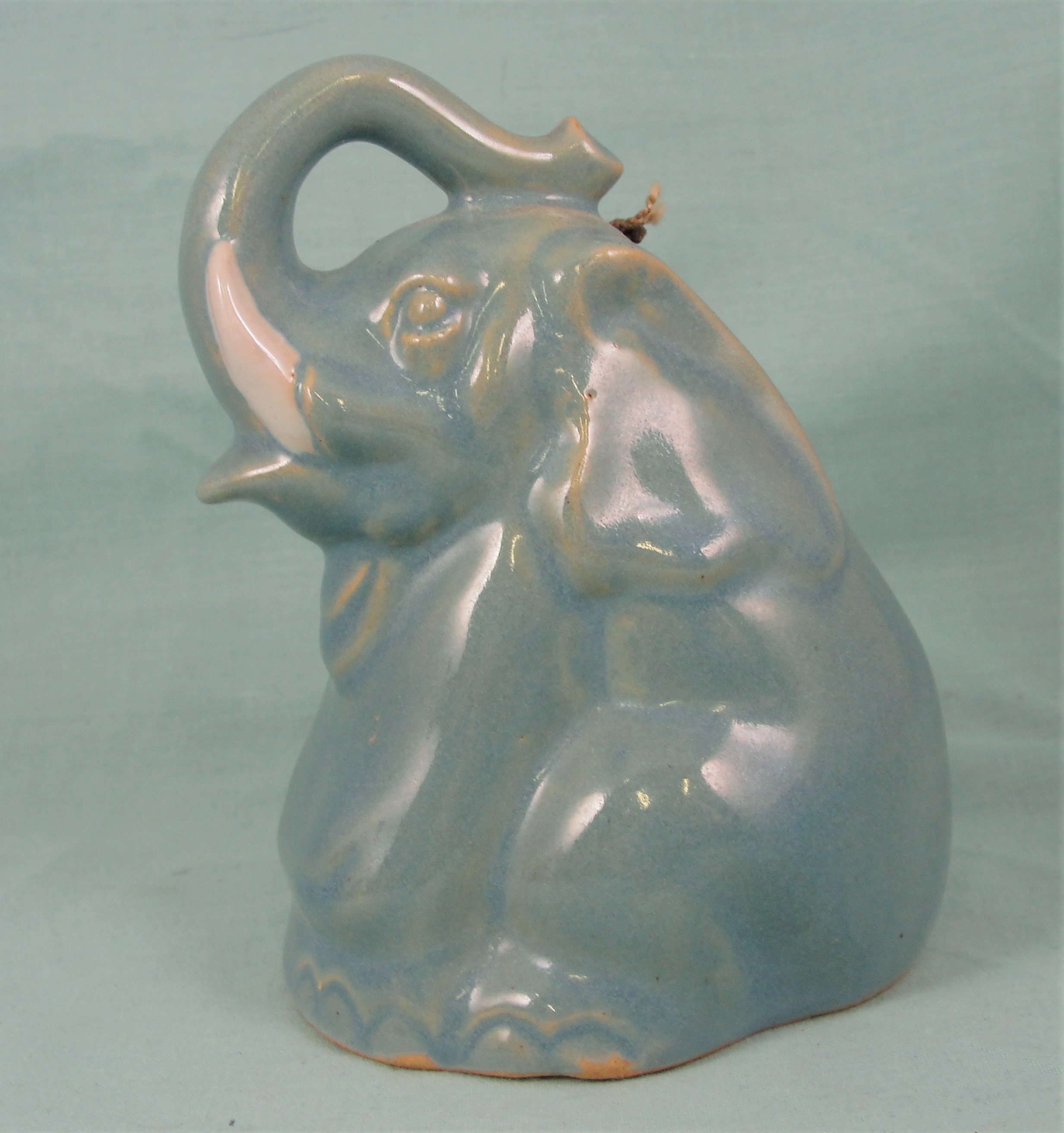 Rosemeade Pottery Blue Elephant Bell