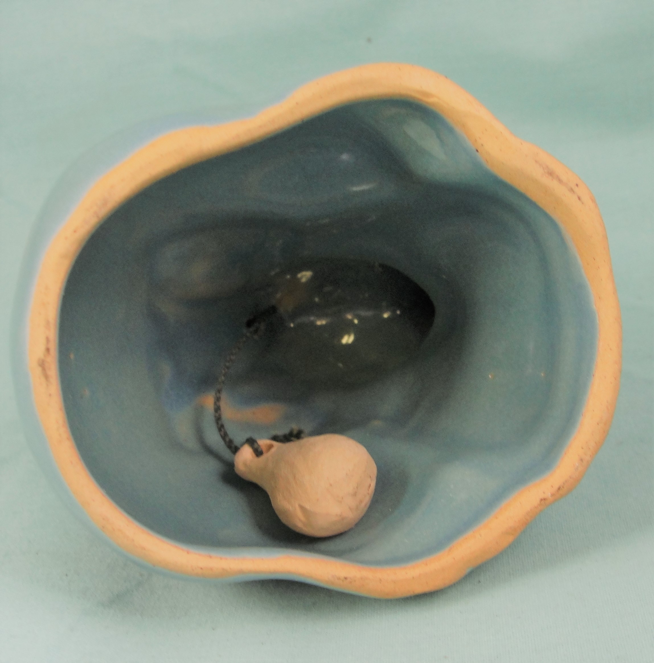 Rosemeade Pottery Blue Elephant Bell