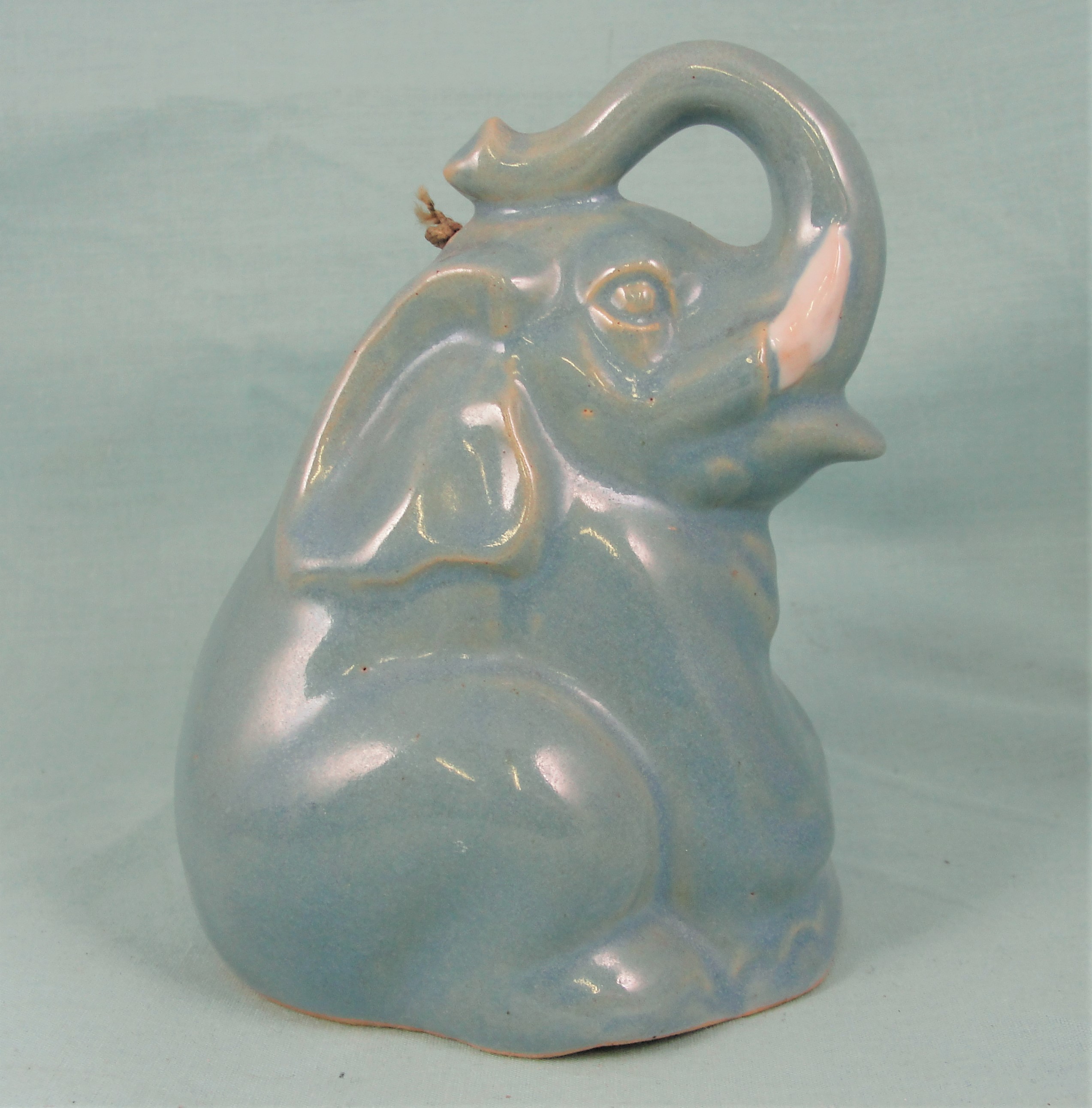 Rosemeade Pottery Blue Elephant Bell