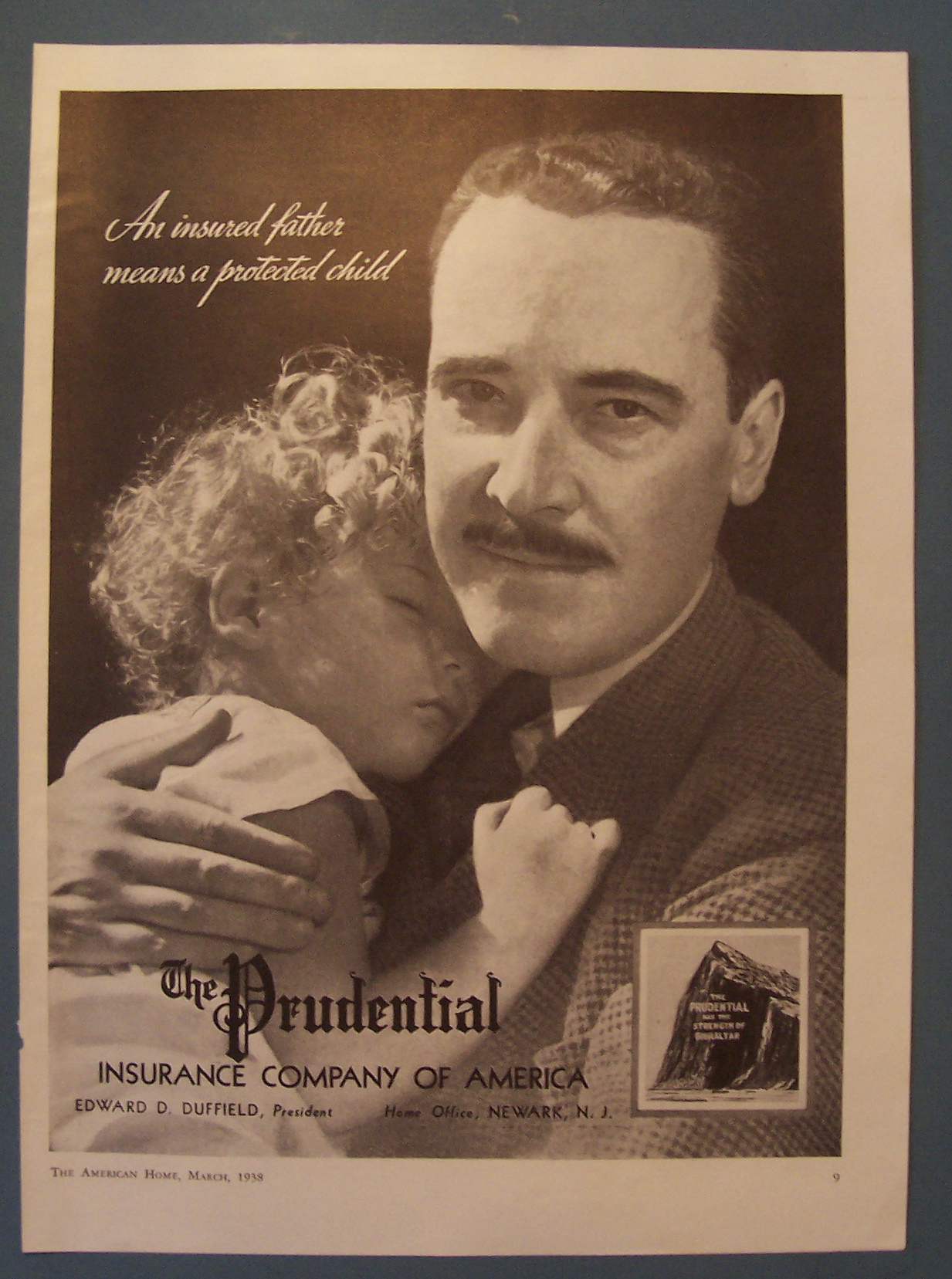1938 The Prudential Insurance Company w/ Father & Child