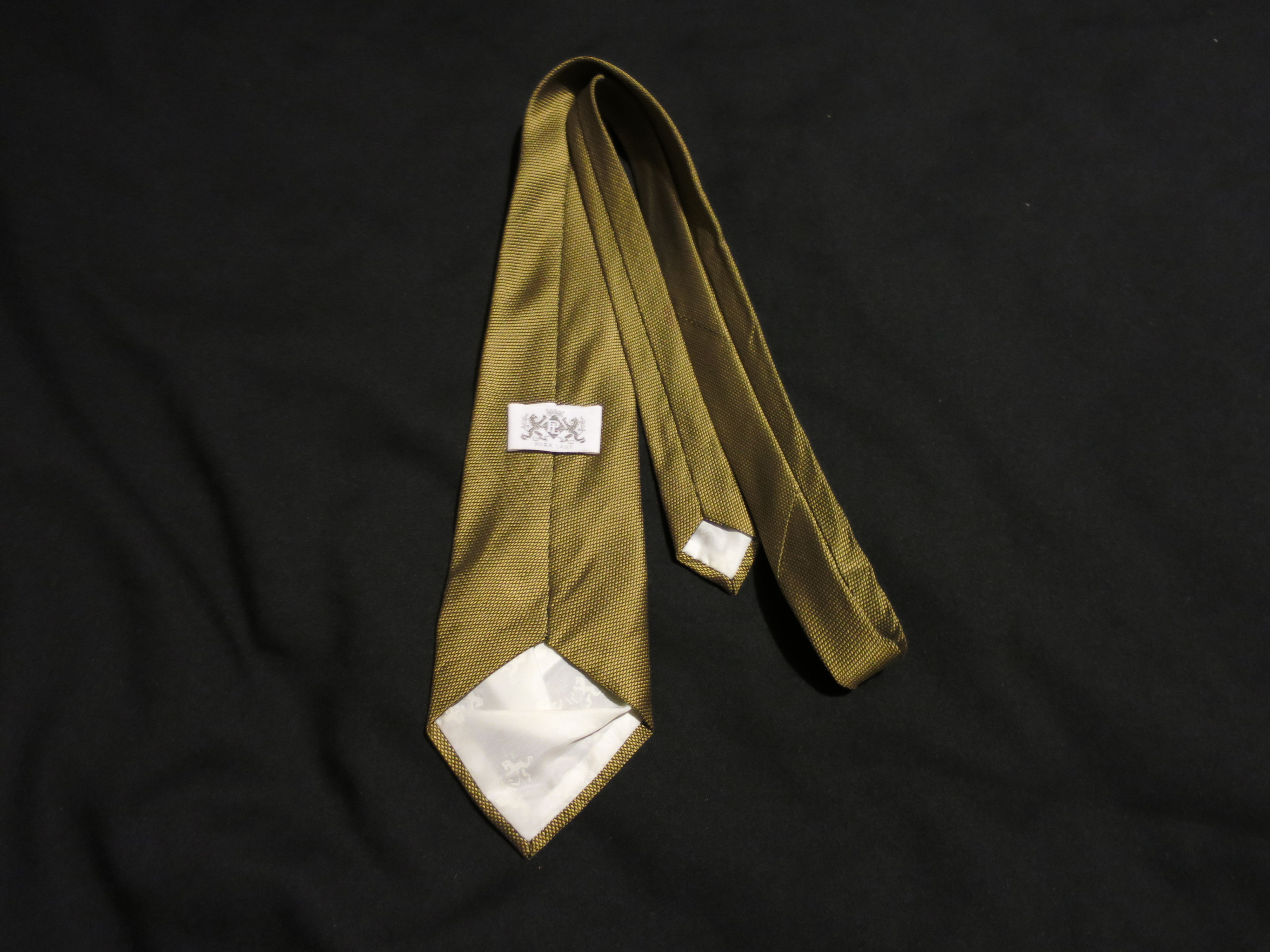 Park Lane Necktie Fire Gold and Black Psychedelic