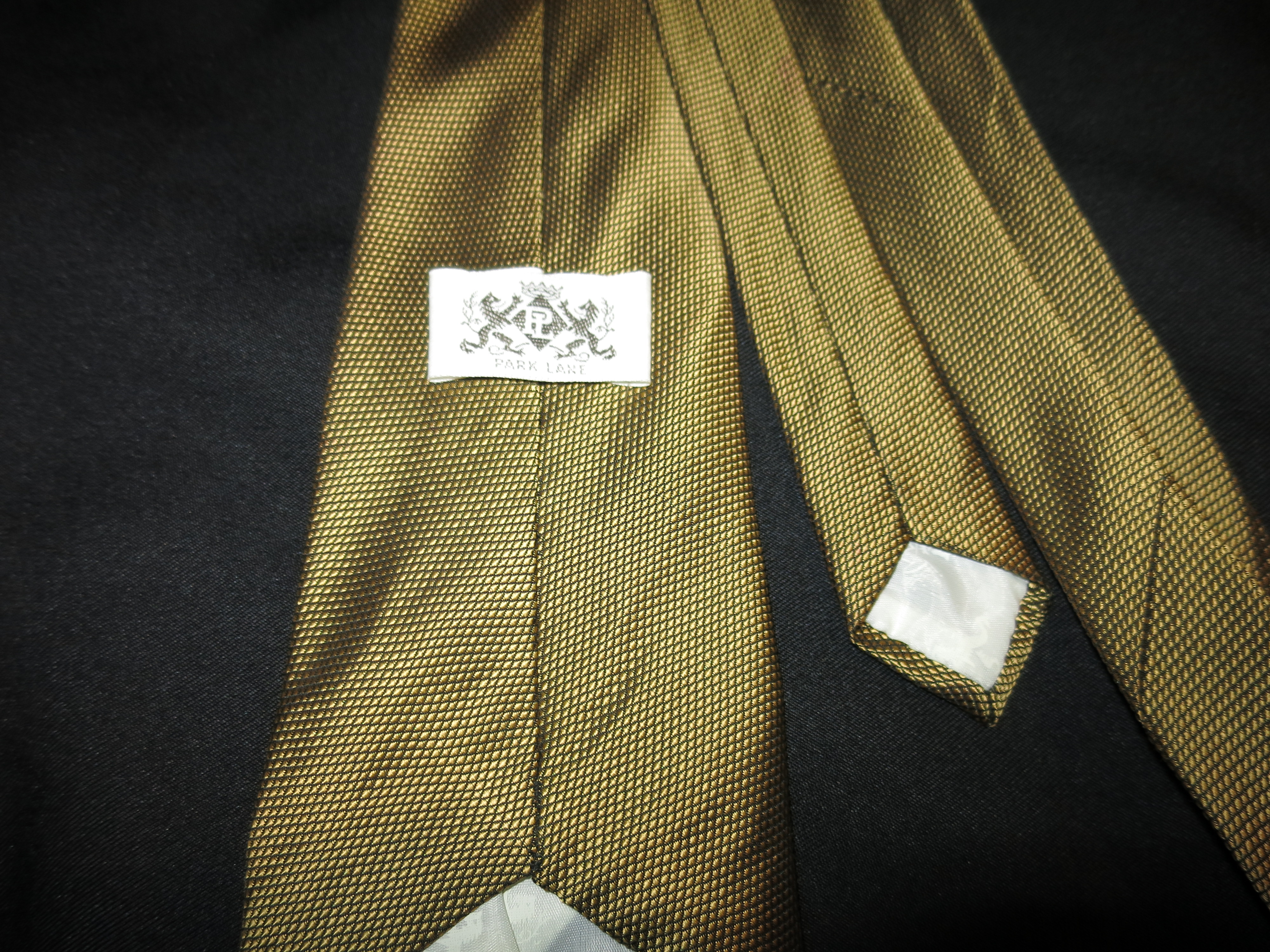 Park Lane Necktie Fire Gold and Black Psychedelic