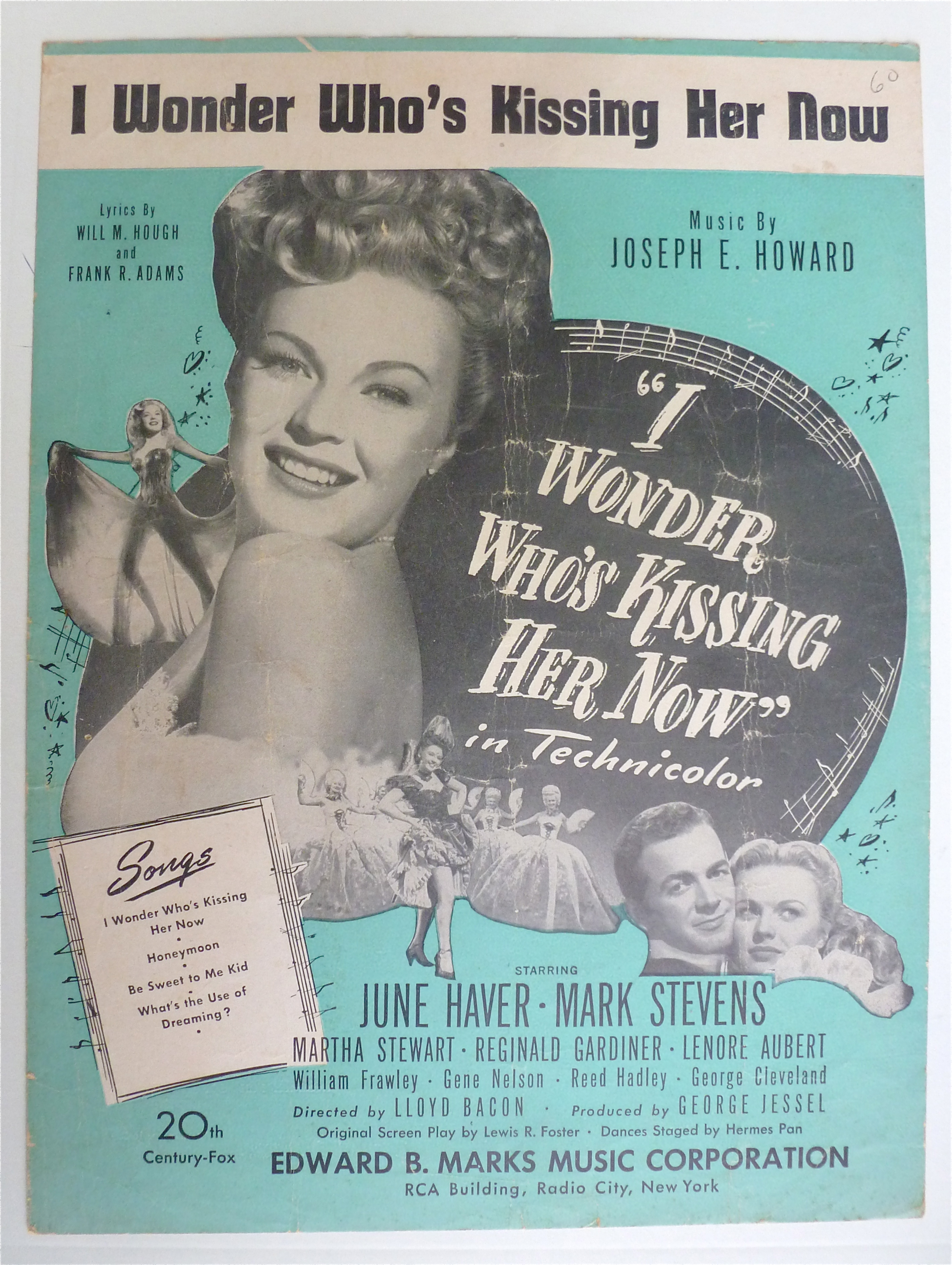 Sheet Music For 1947 I Wonder Who's Kissing Her Now