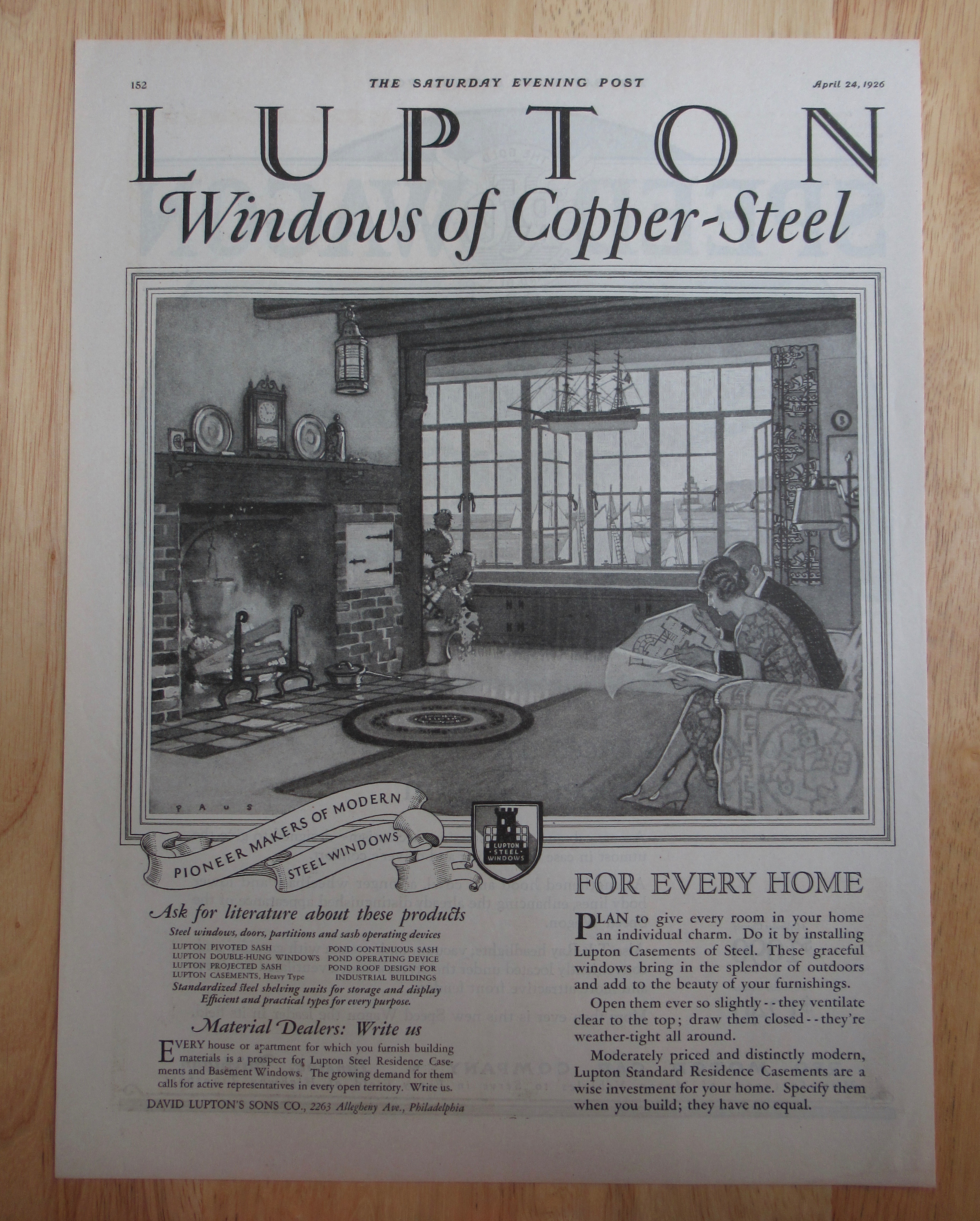 1926 Lupton Windows with Copper Steel Windows