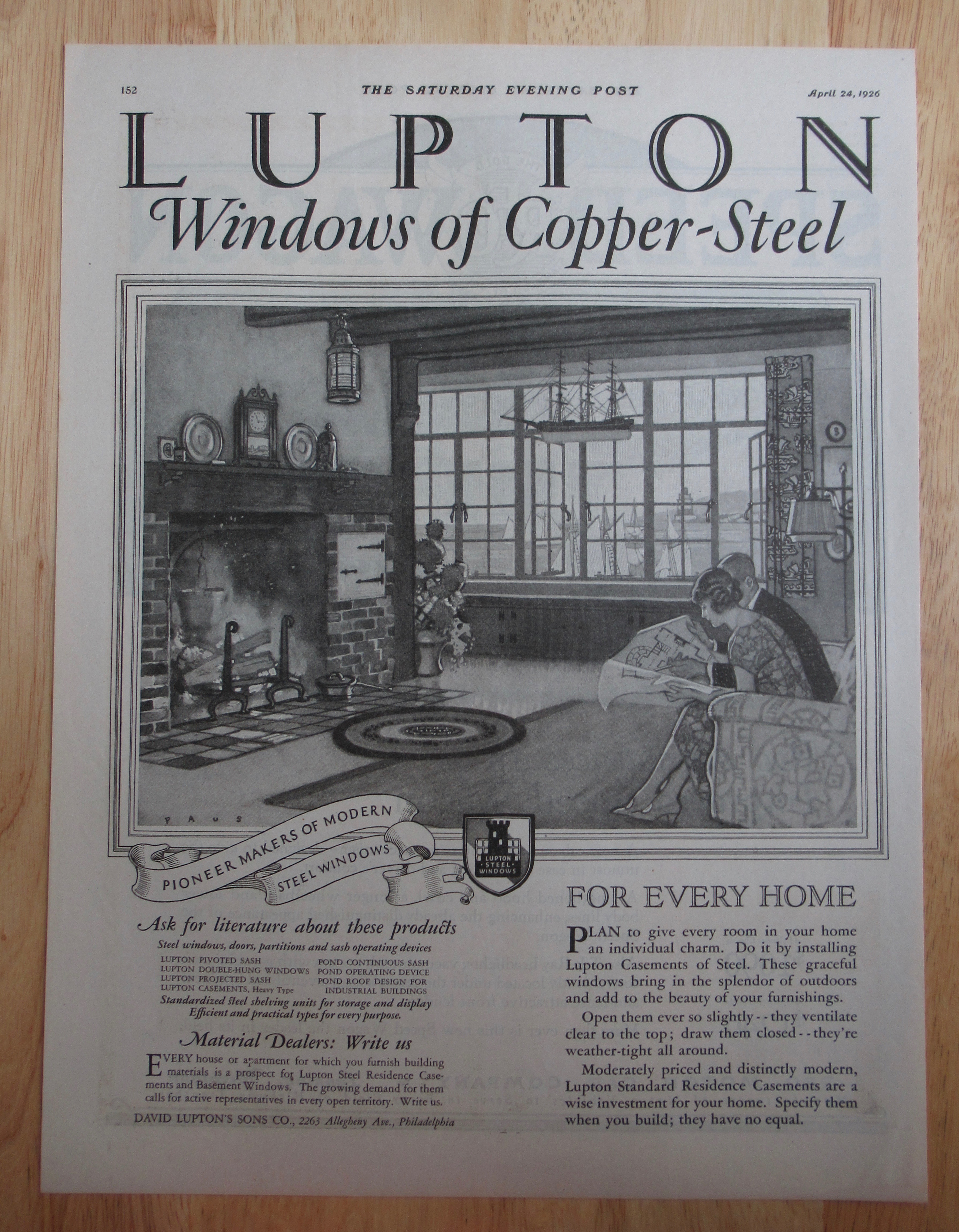 1926 Lupton Windows with Copper Steel Windows