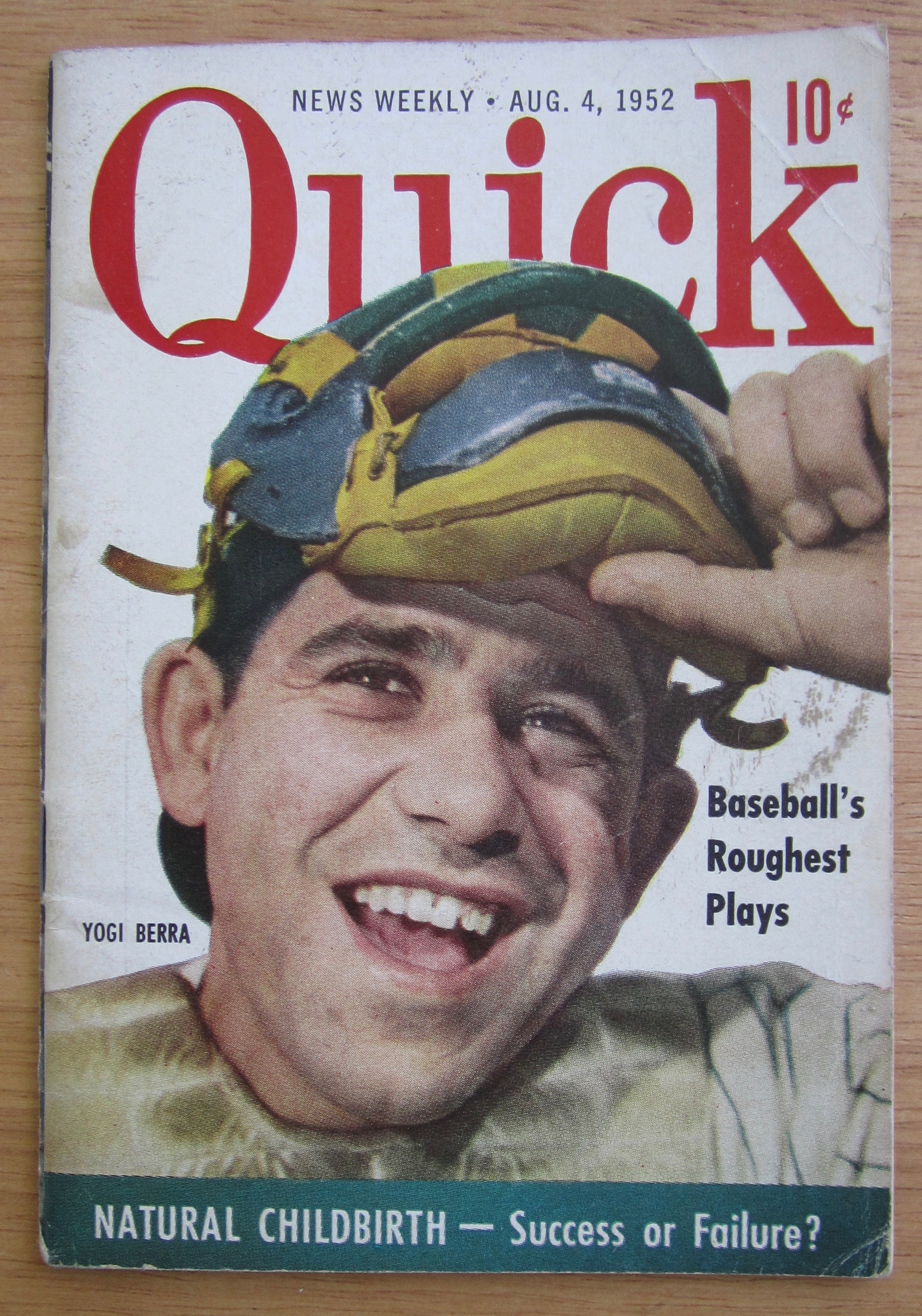 Quick Magazine August 4, 1952 Baseball's Yogi Berra