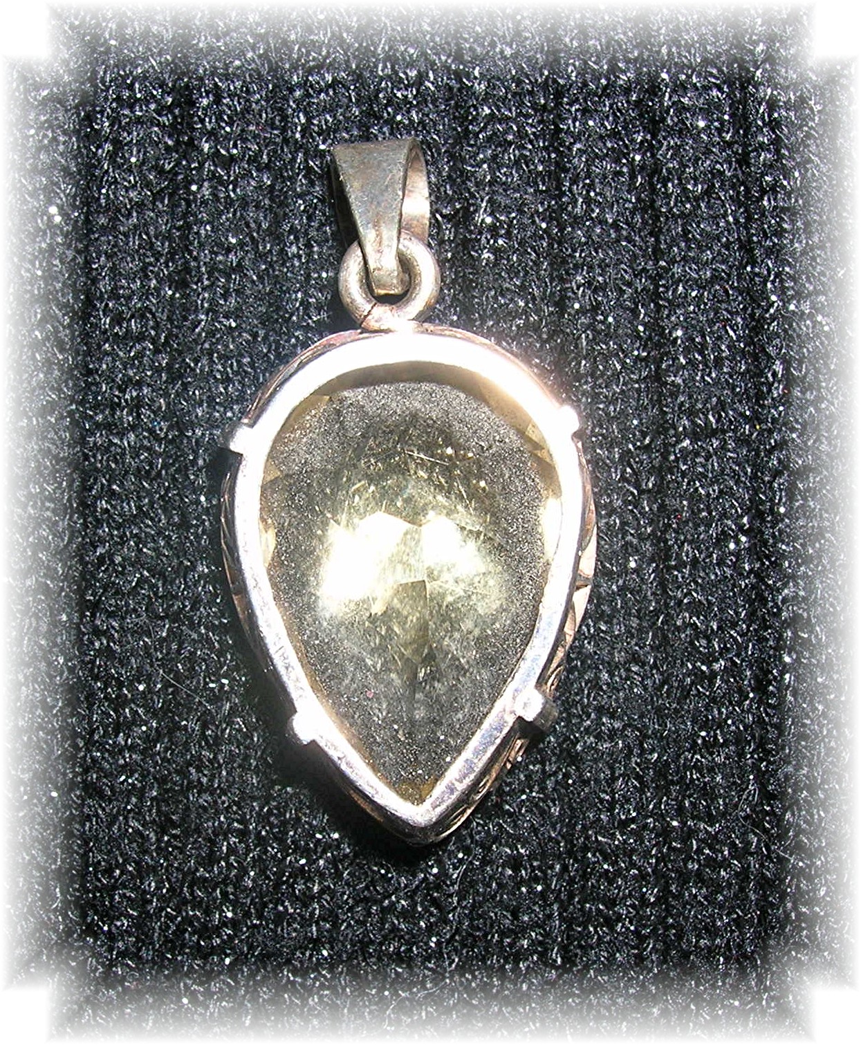 Sterling Silver Pear Shaped Lemon Citrine Pendant