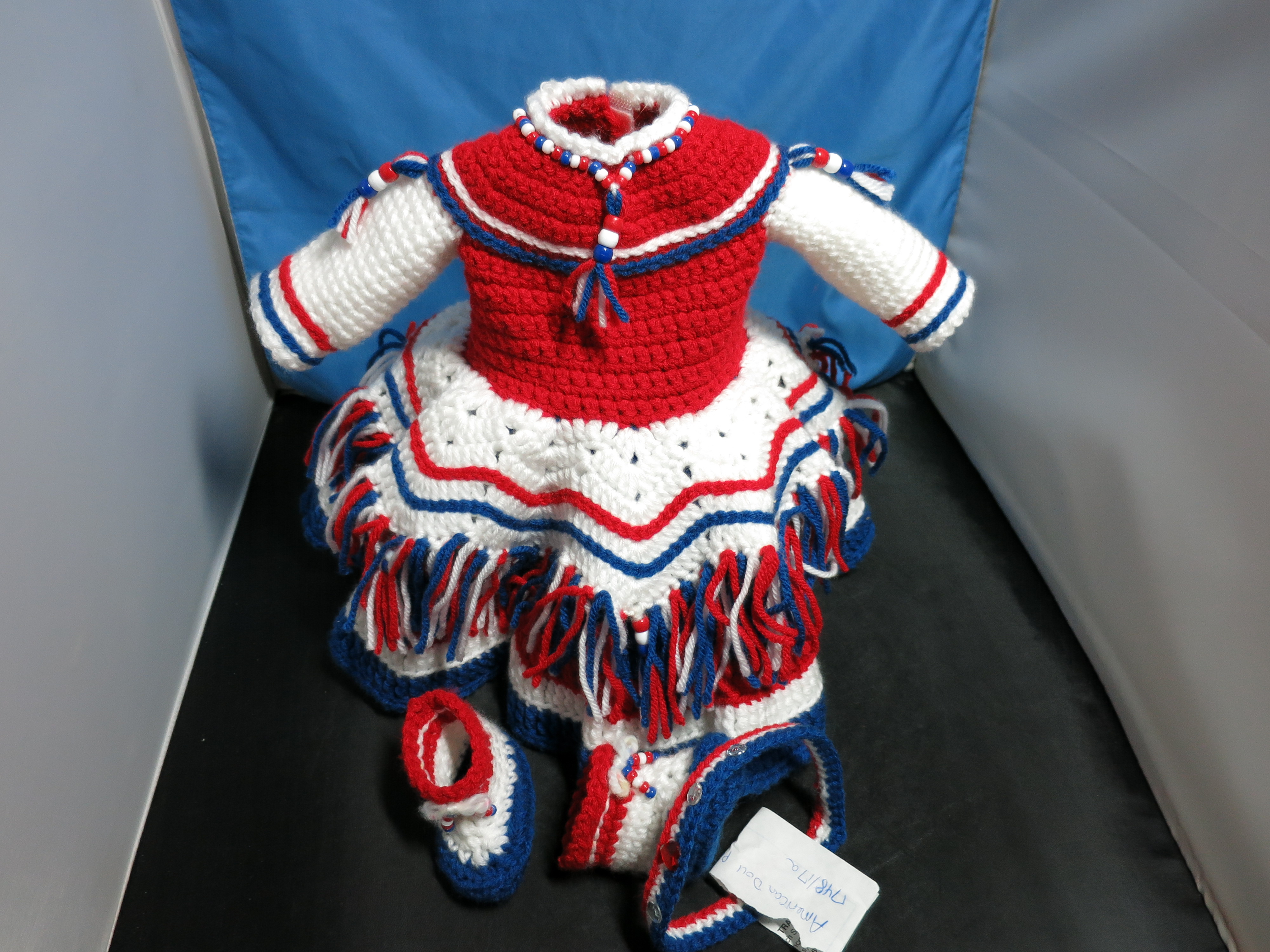Patriotic Dress Shoes Headband fits 18 inch doll American Doll